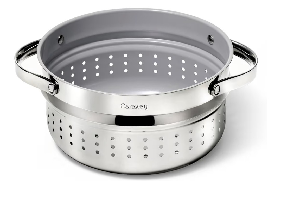 CARAWAY 6.5 Stainless Steel Steamer with Handles – Non Stick, Non Toxic Coating