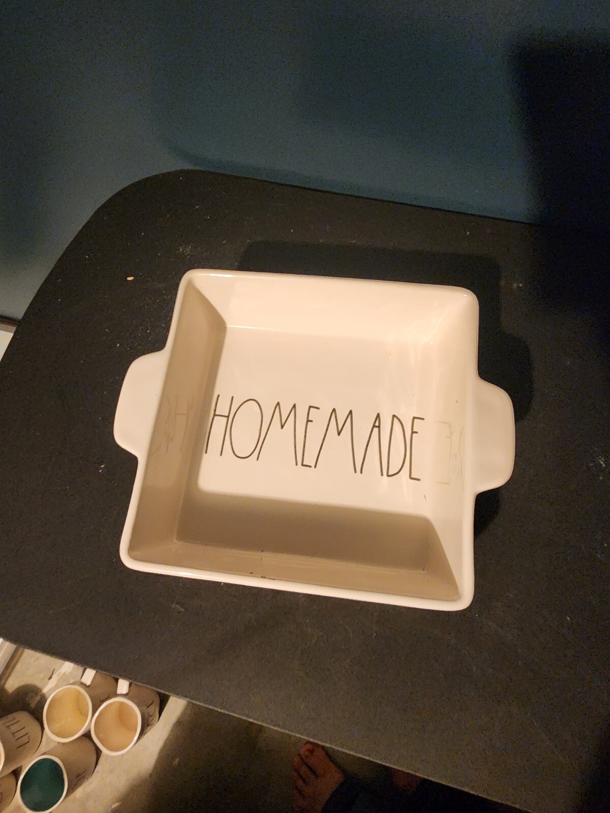 Rae Dunn HOMEMADE LL Square Ceramic Baking Dish Pan 8 1/2″ New