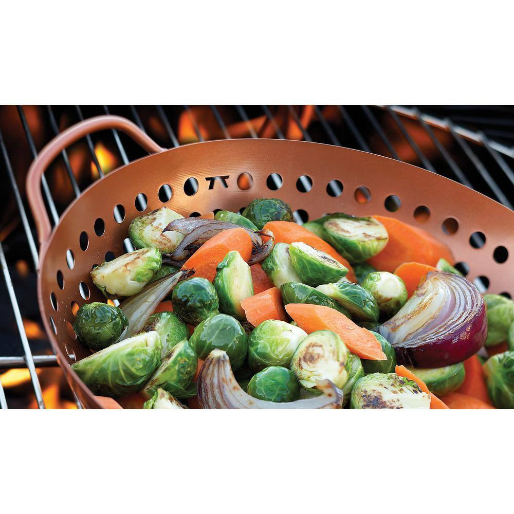 Non-Stick Copper Grill Wok with Handles