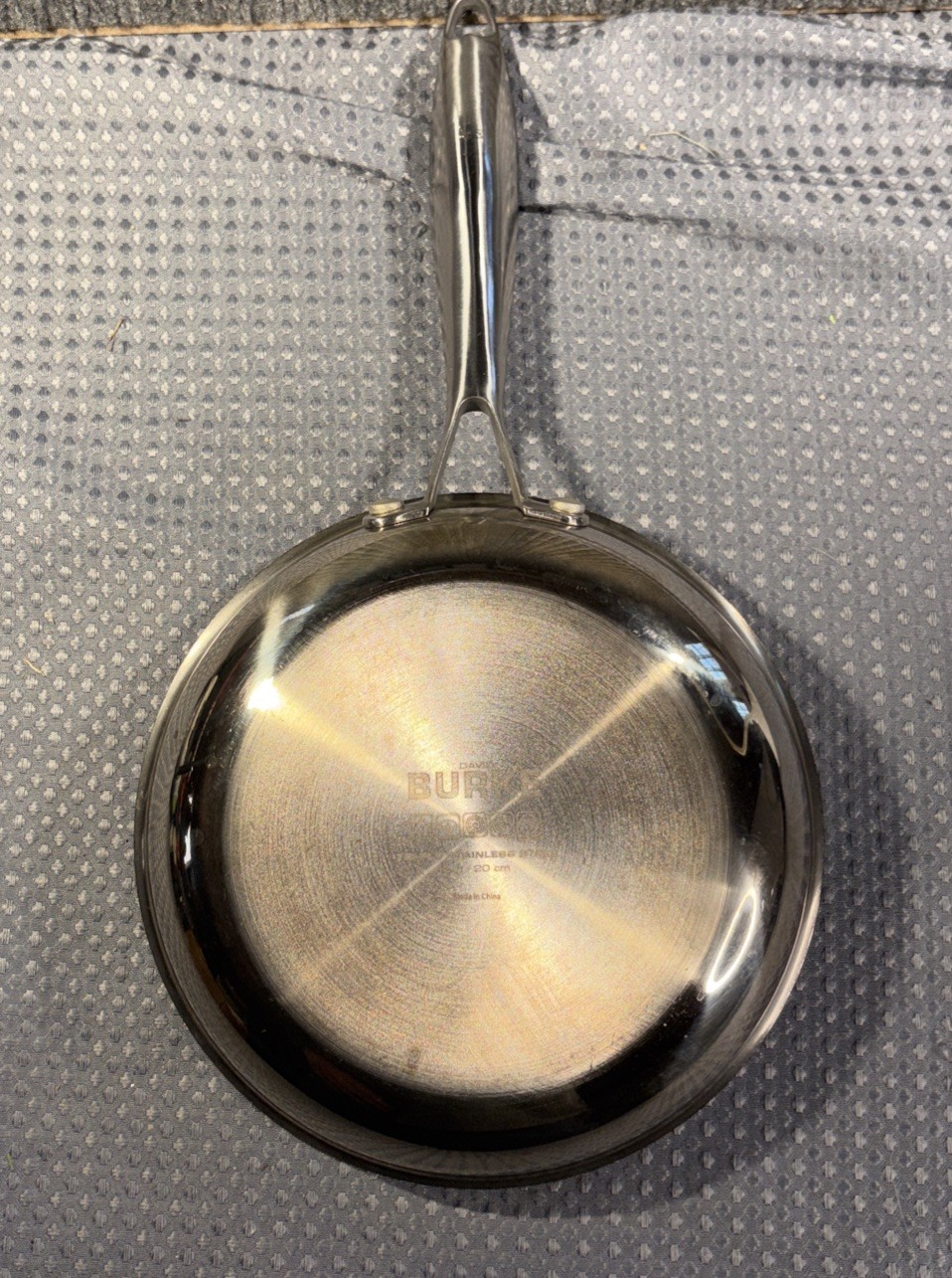 David Burke Geo Clad 8″ Tri-Ply Stainless Hex Steel on Ceramic Hybrid Frying Pan