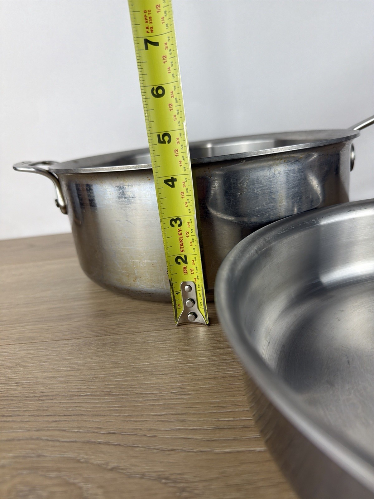 2 All Clad 11 Inch Stainless Steel Saute Skillet Pan 4.25” And 2.5” Deep -Read👇