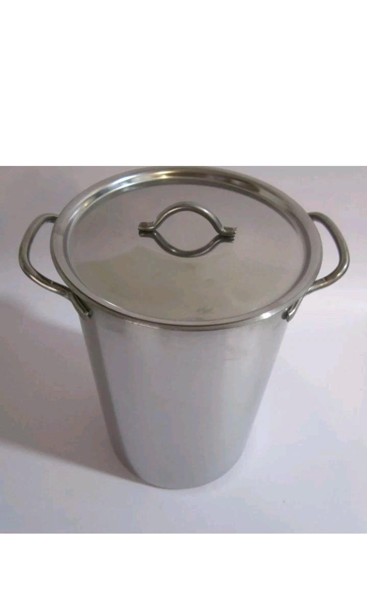 Stainless Steel Asparagus Steamer Pot & Basket Never Used 9 Inches Tall