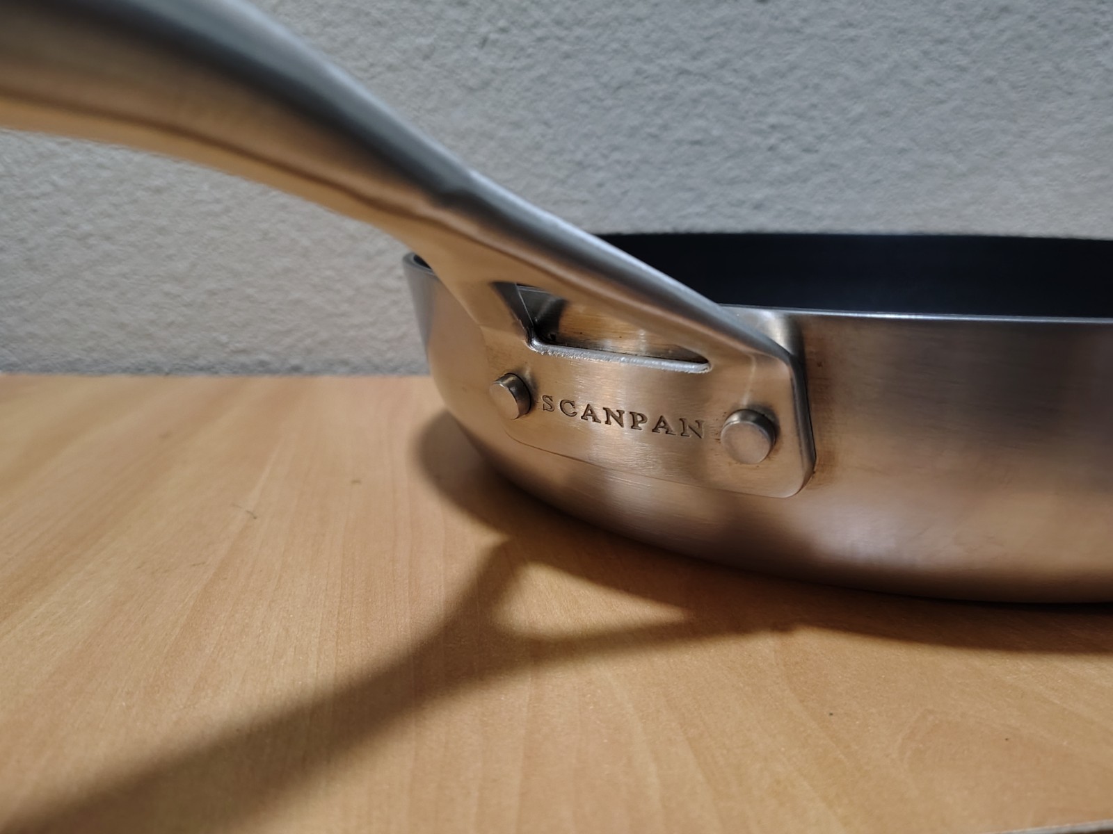 SCANPAN CS+ 3 QT Sauce Pan Saute STRATANIUM Steel Nonstick Frying DENMARK – Used