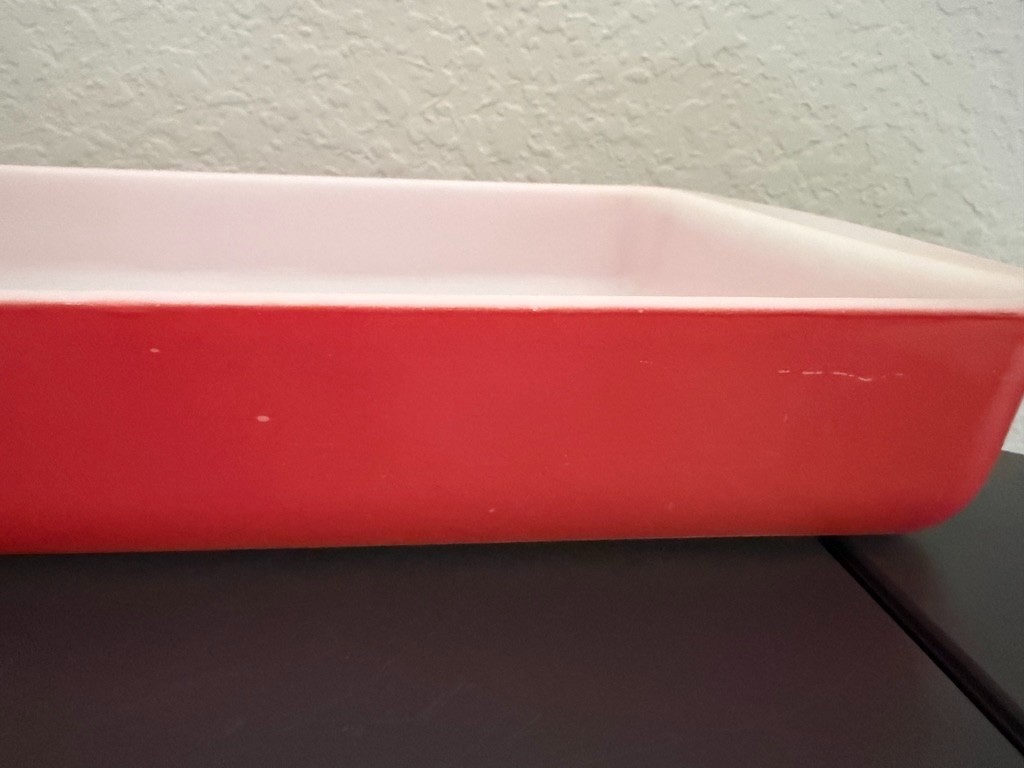 Vintage Pyrex Flamingo Pink 232 Rectangular Baking Dish Lasagna Cake Pan MCM