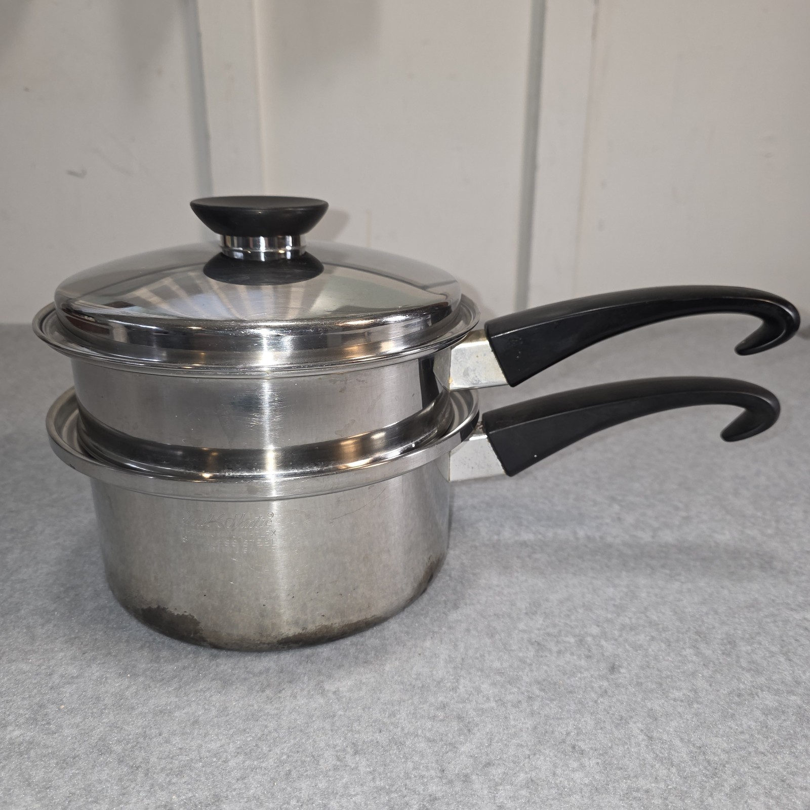 Seal-O-Matic Thermium Multi-Plex Stainless Steel Sauce Pan W/ Steamer & Lid 8.5″