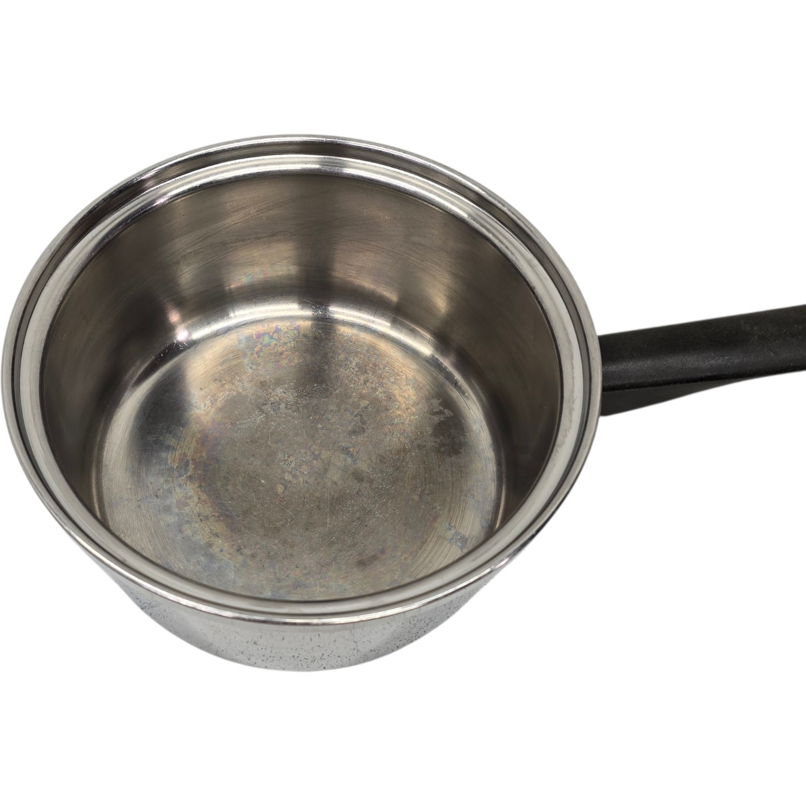 Amway Queen USA 8″ Saucepan Pot 3-Ply 18/8 Stainless Steel Handle Hook Lid