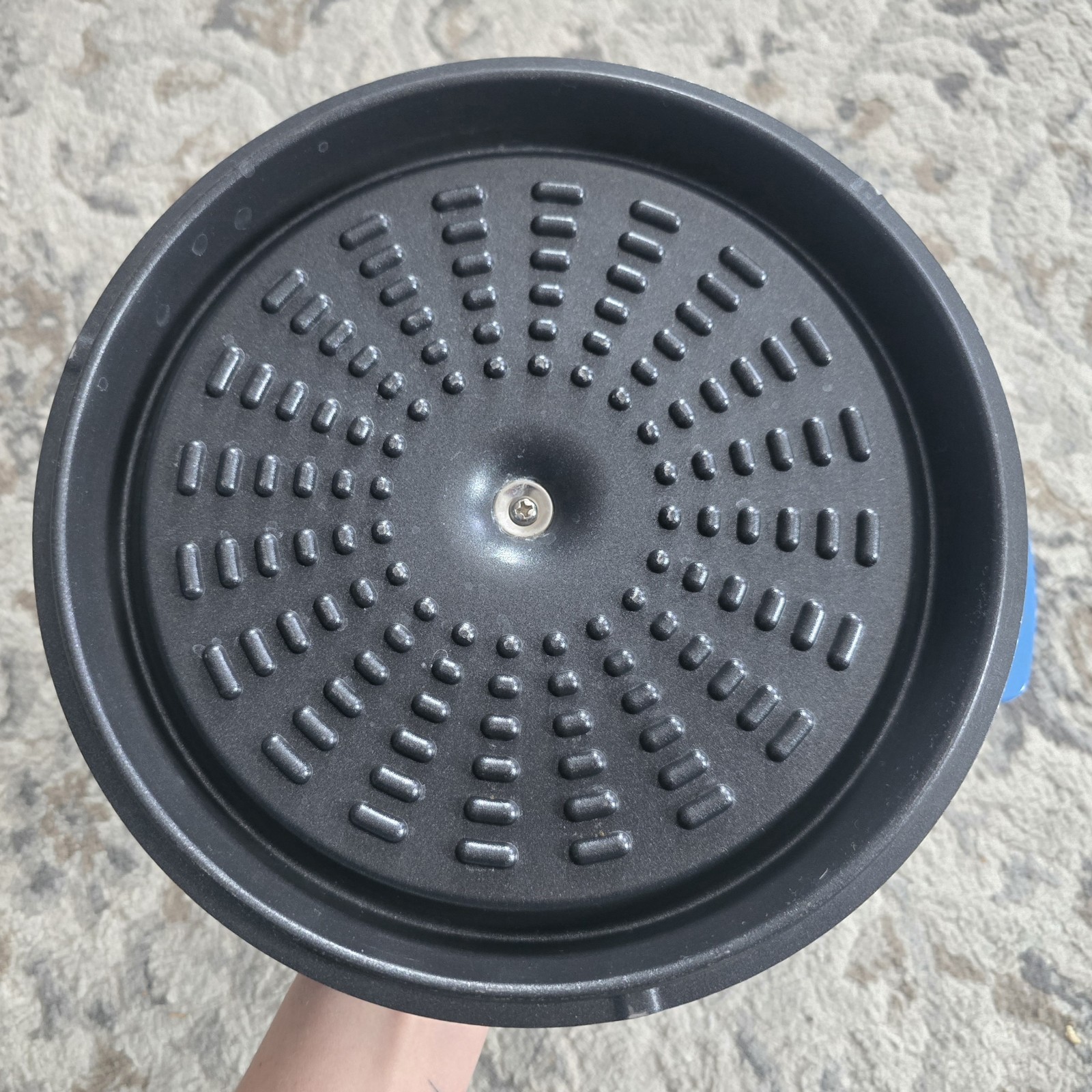 Masterpan Blue Cast Iron Non-Stick Round Casserole Pan/Pot with Lid, Two-Piece
