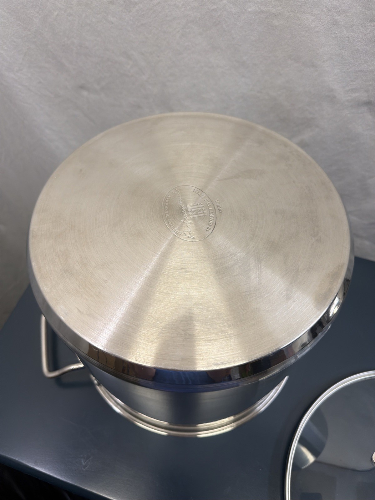 LNT Home Professional 12 Quart Stockpot Stainless Steel With Glass Lid