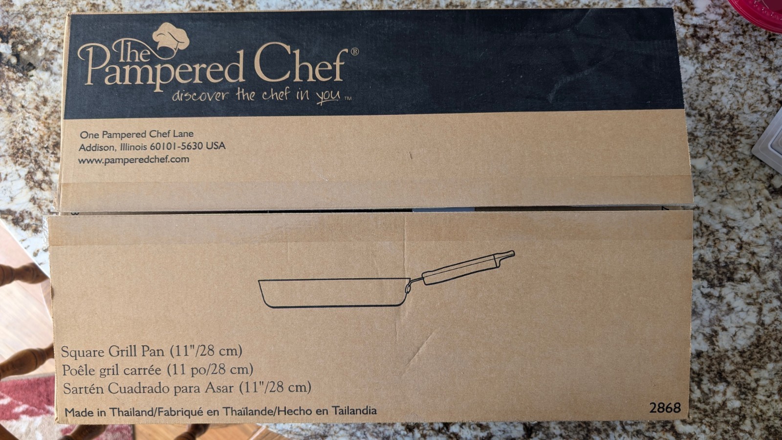 Pampered Chef Square Grill Pan # 2868