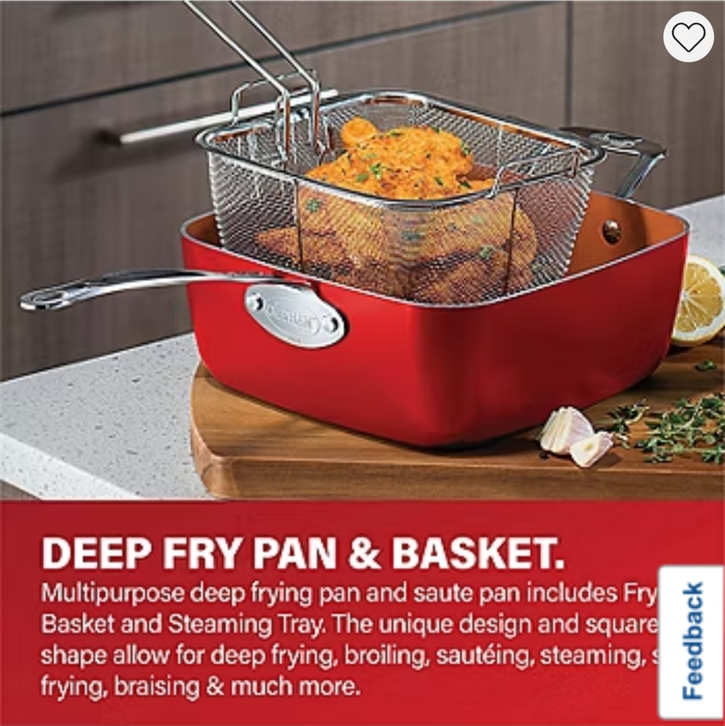 Gotham Steel Diamond 20-Piece Red Nonstick Ceramic Cookware Bakeware Set