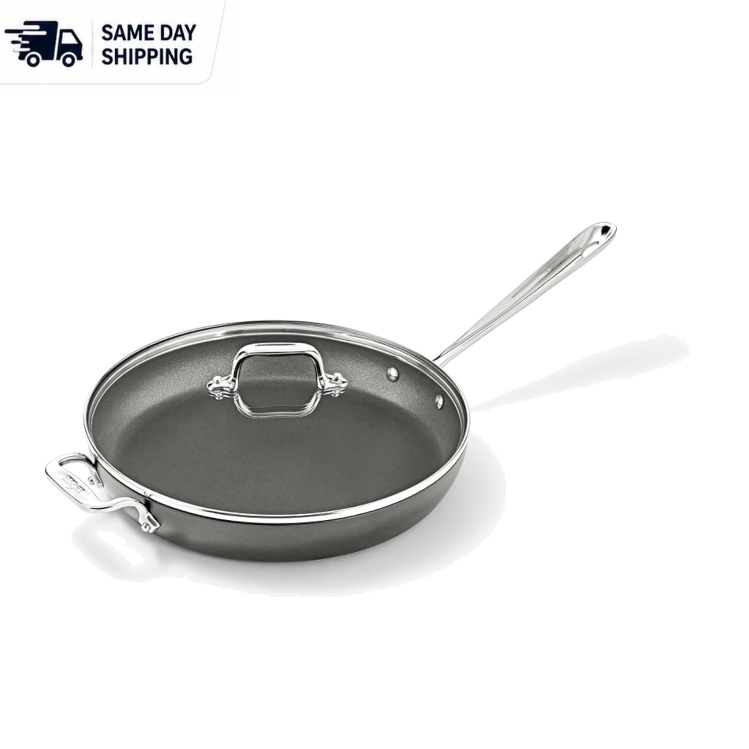Versatile 12-Inch Nonstick Fry Pan with Lid – Safe for Induction & 500F