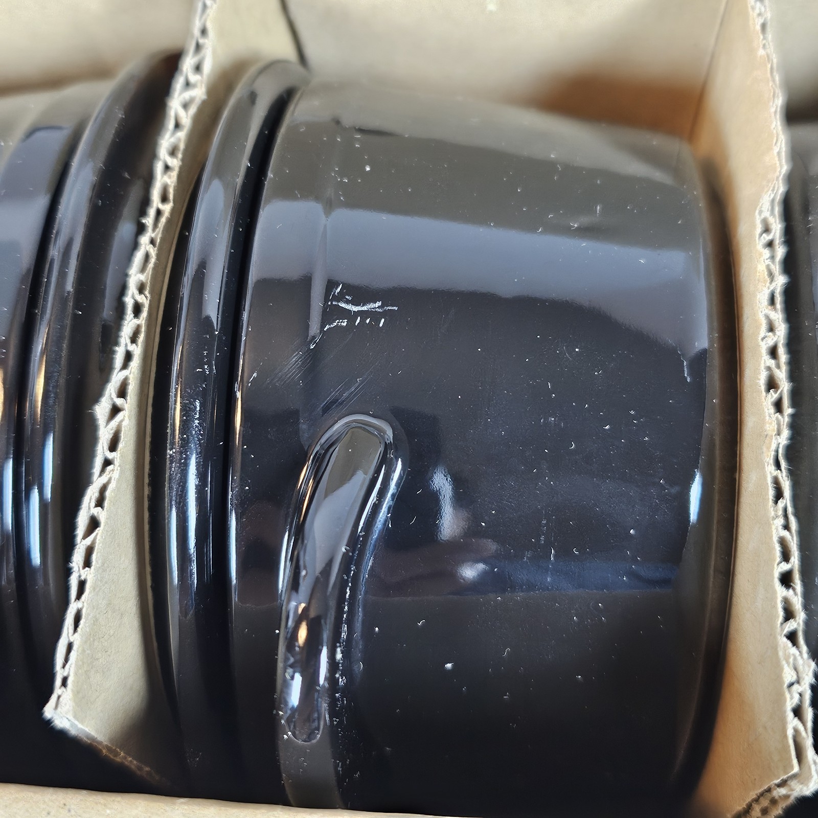 Denmark Tools For Cooks Oven To Table Set 8 Glazed 10oz Stoneware Cocottes BLACK