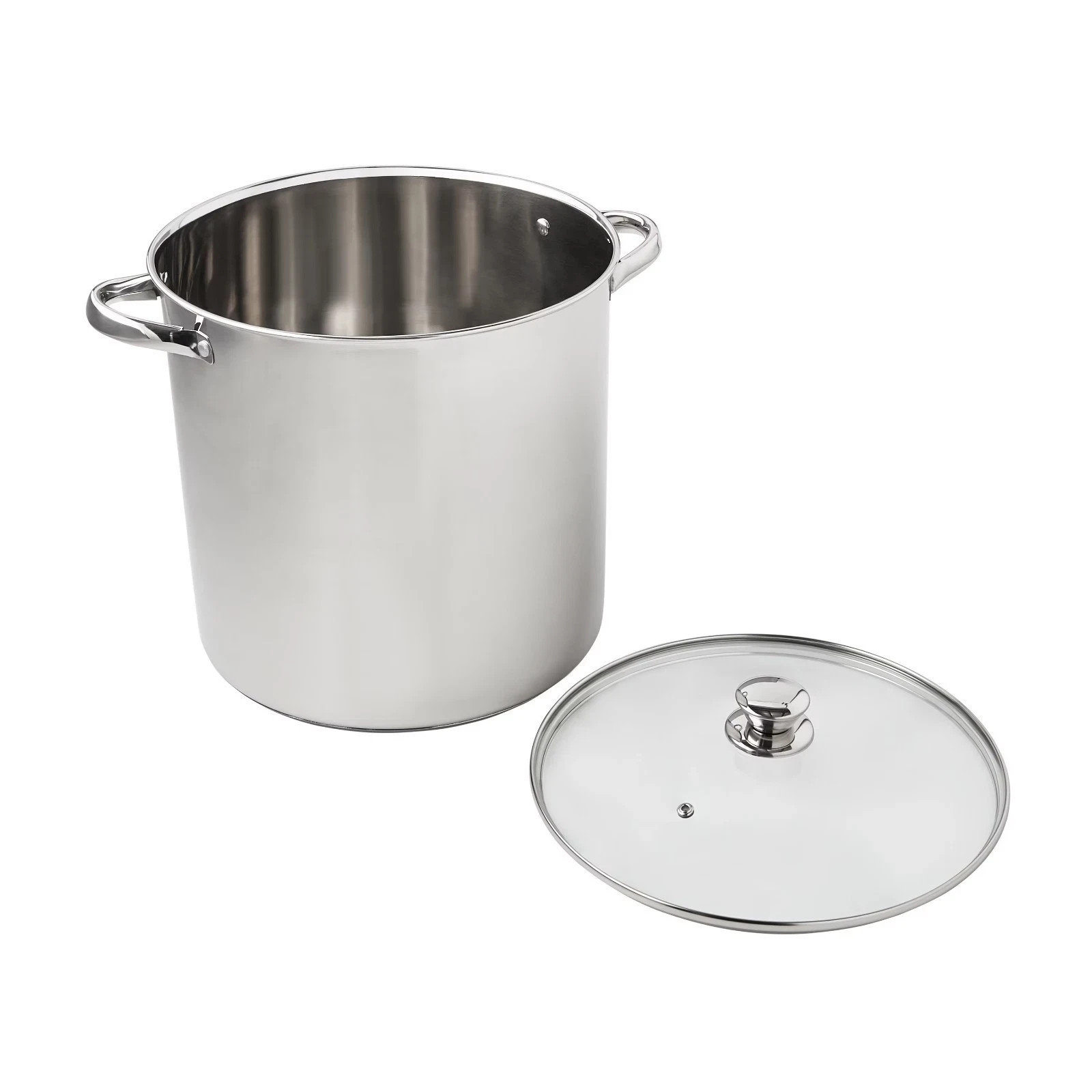 Mainstays Stainless Steel 16-Quart Stock Pot with Glass Lid – free shipping