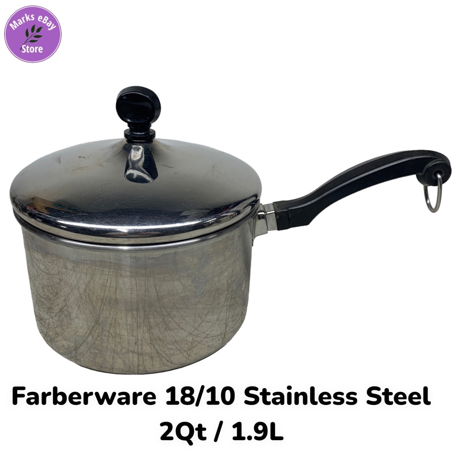 Farberware 18/10 Stainless Steel 2 Qt Saucepan with Lid Vintage
