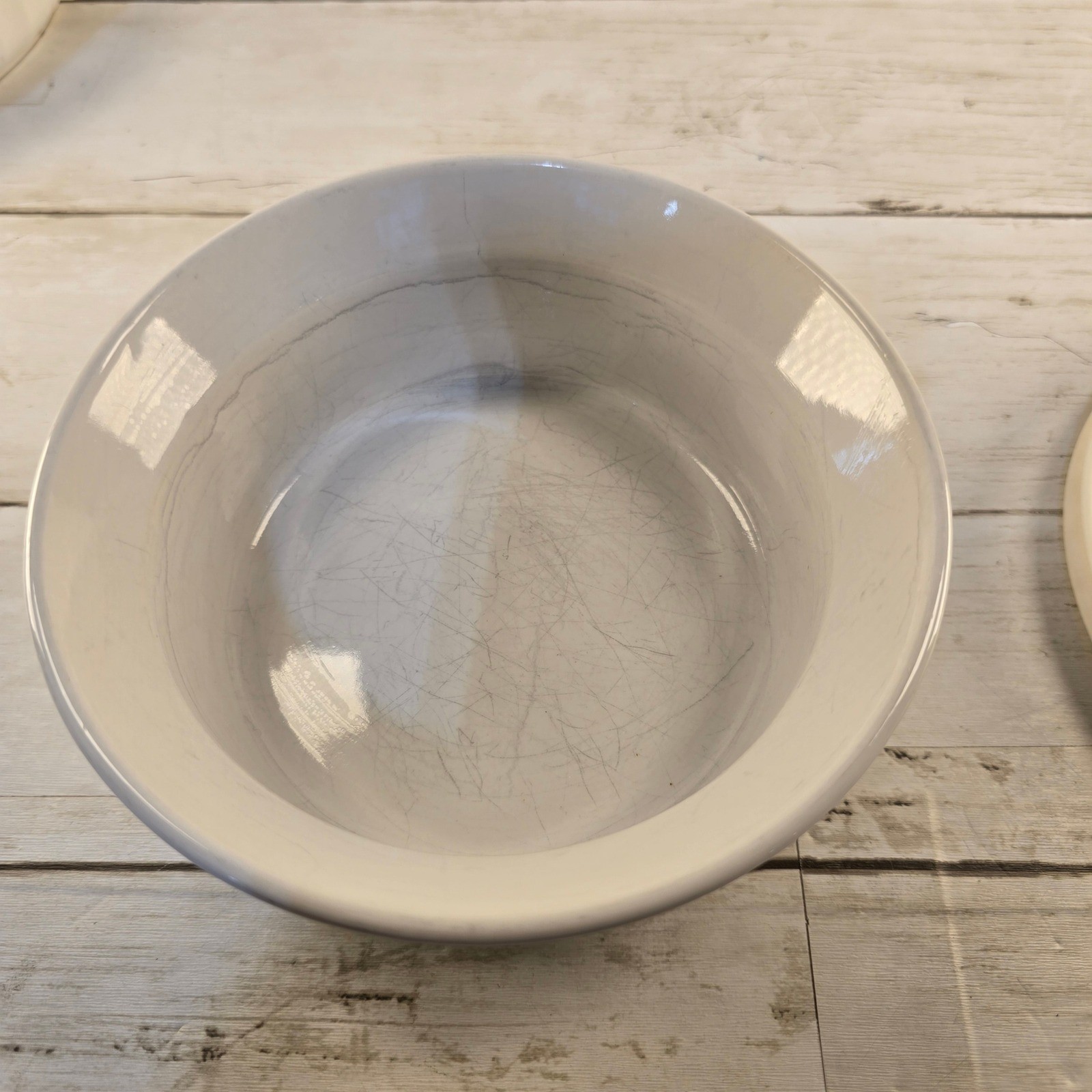 CorningWare French White Stoneware Bowl Set 16oz 24oz with Vented Lids 2pc