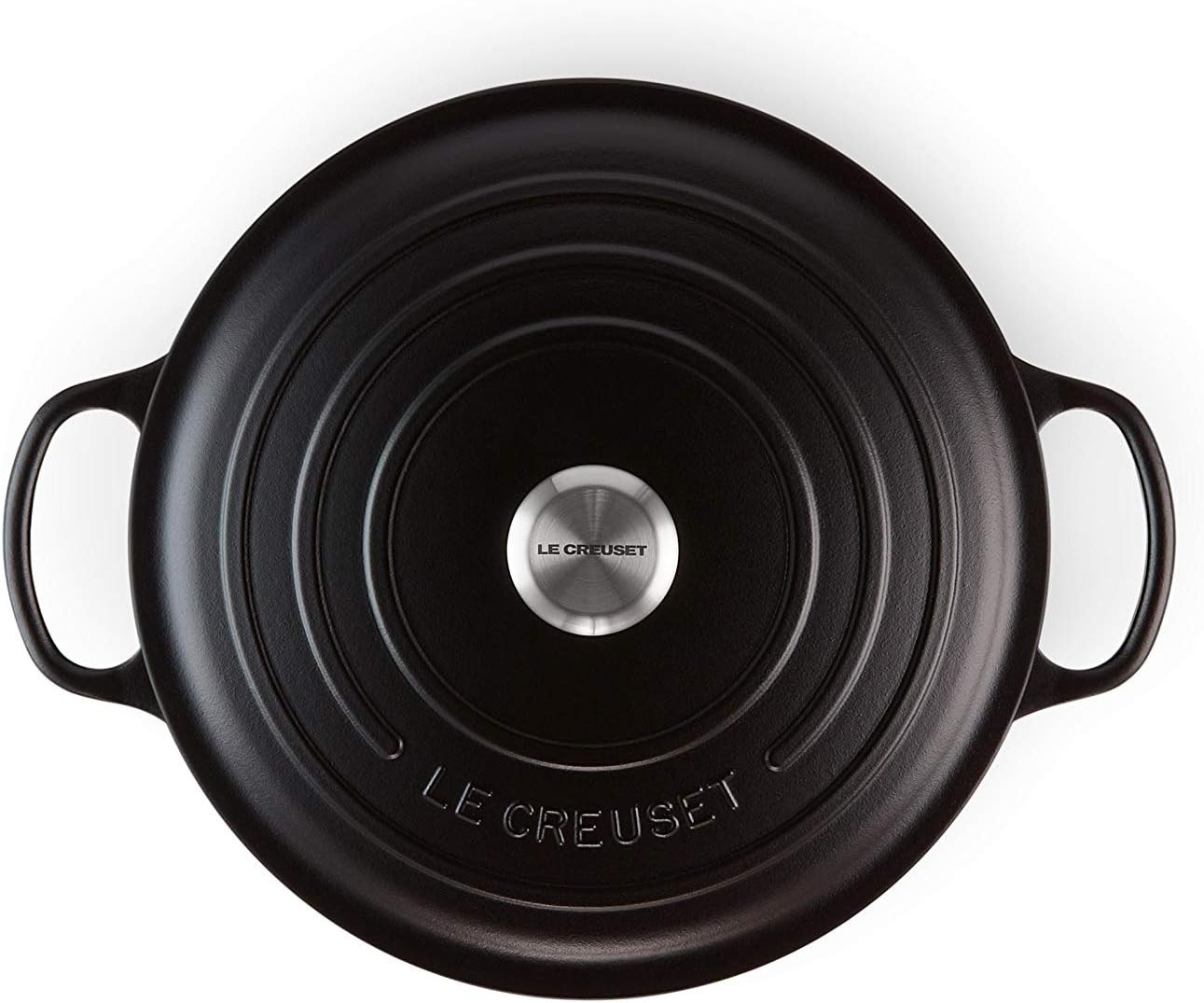 Le Creuset Cast Iron Round Casserole, 30 cm – Matte Black Licorice (New)