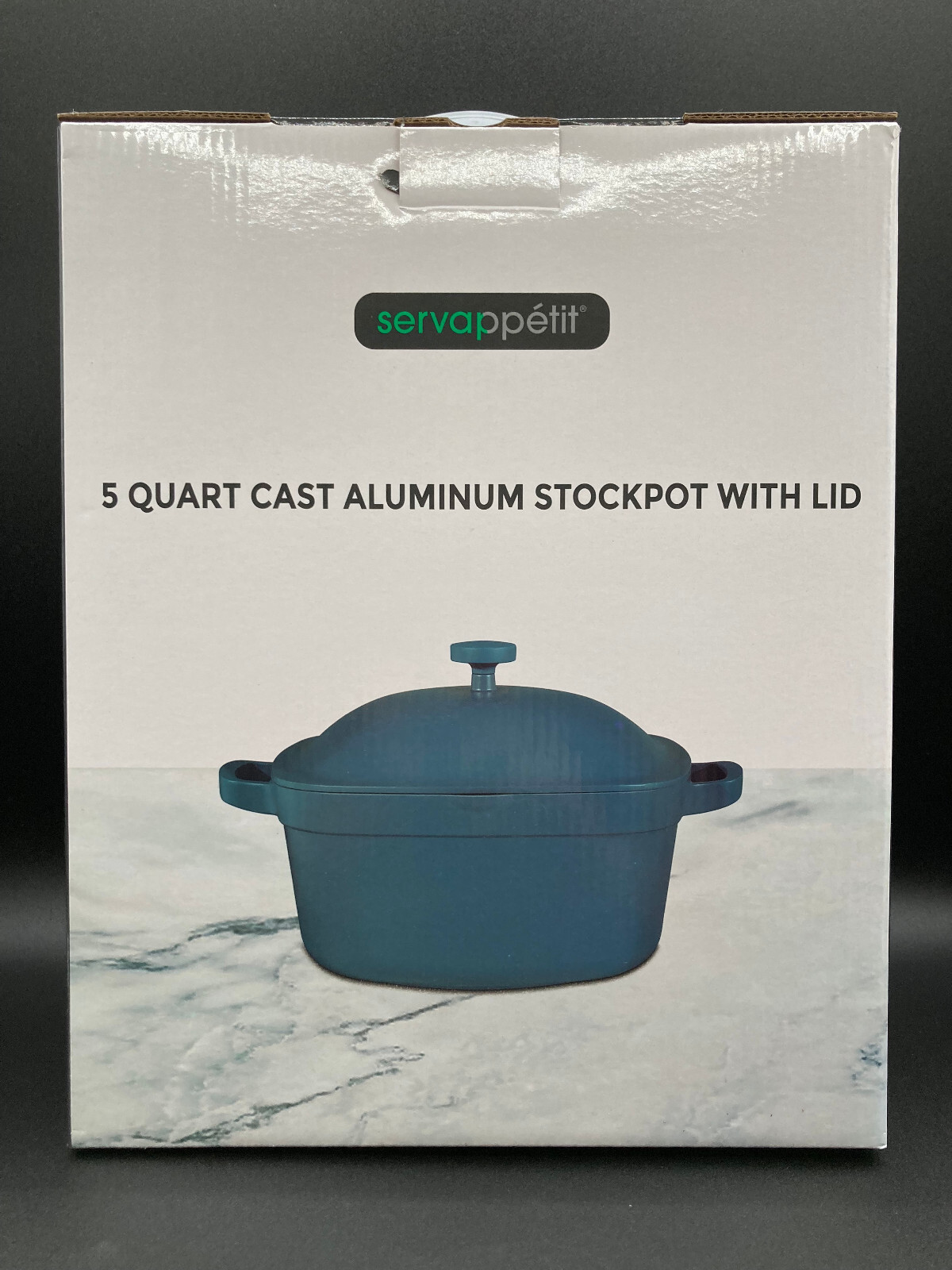 Servappetit 5 Quart Cast Aluminum Stockpot With Lid