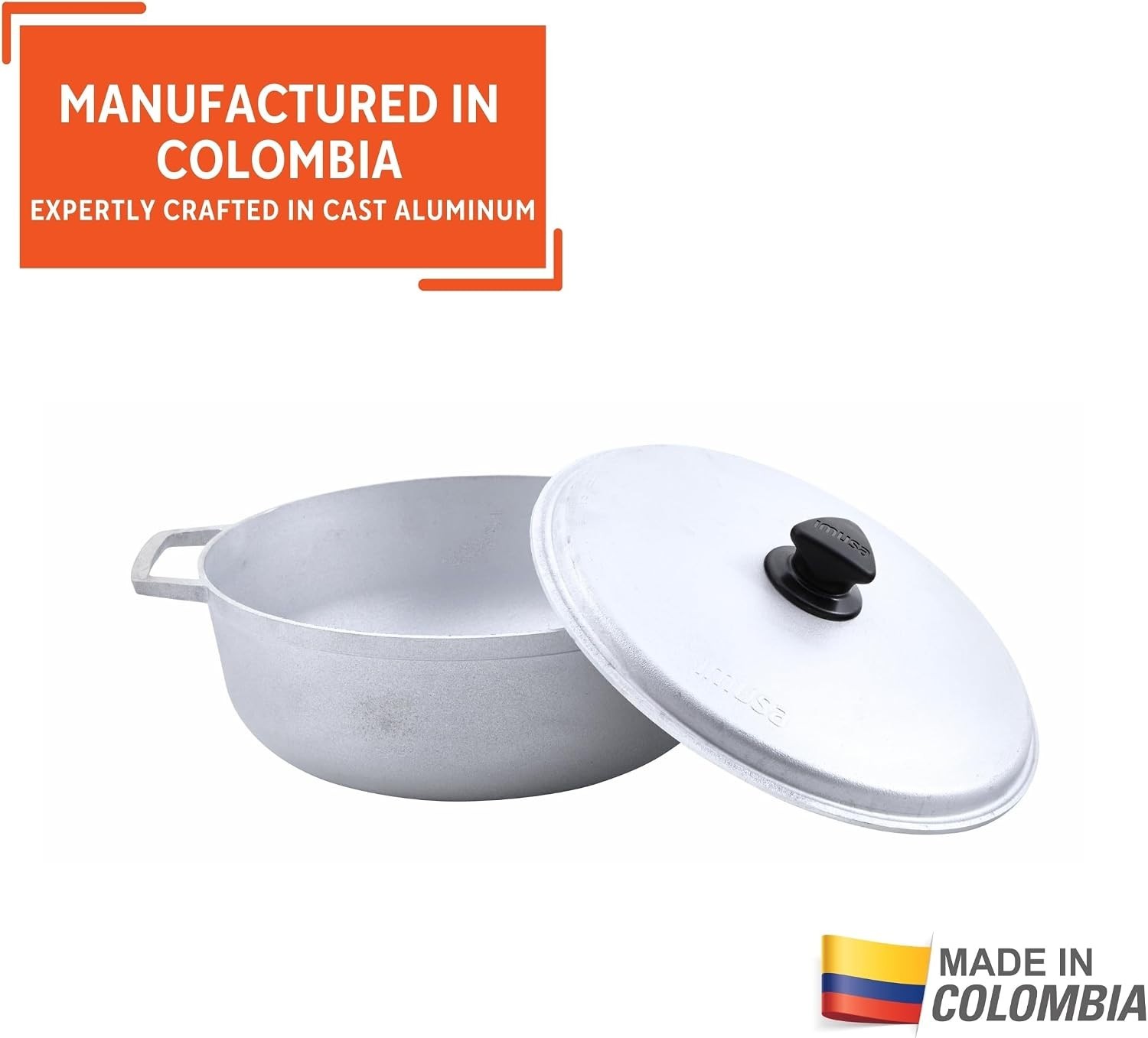 7.5 Quart Traditional Natural Made in Colombia Caldero with Lid for Cooking a…