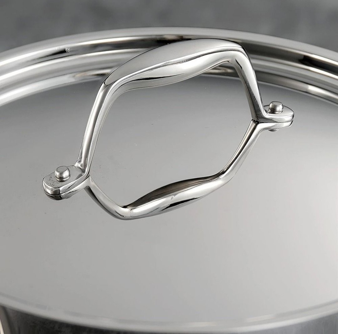 Tramontina Tri-Ply Clad 4 Qt Stainless Steel Sauce Pan w/ Lid Induction New