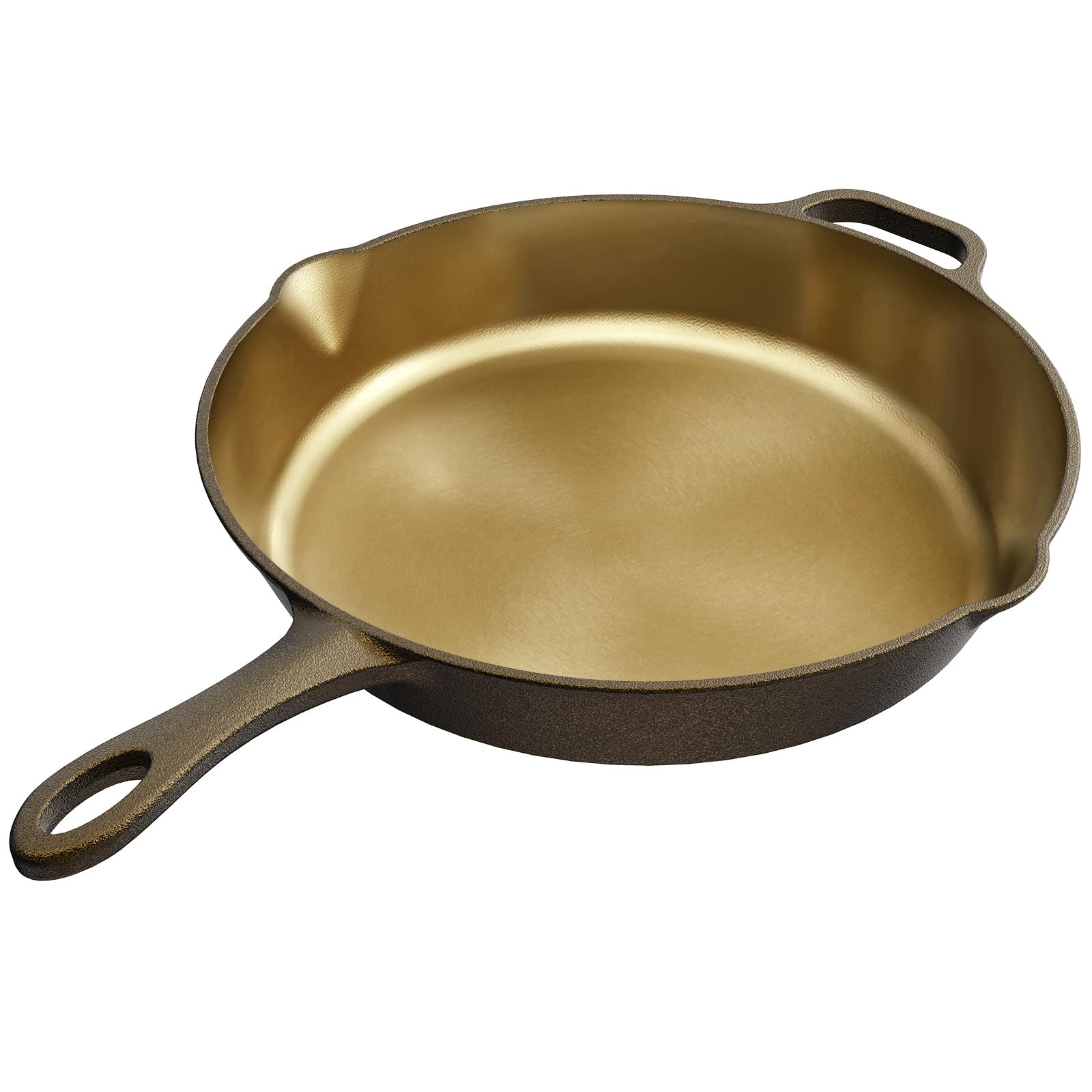 Seasoned Modern Heirloom Mirror Polished Cast Iron Skillet Pan 12 (2.0 Wall Heig