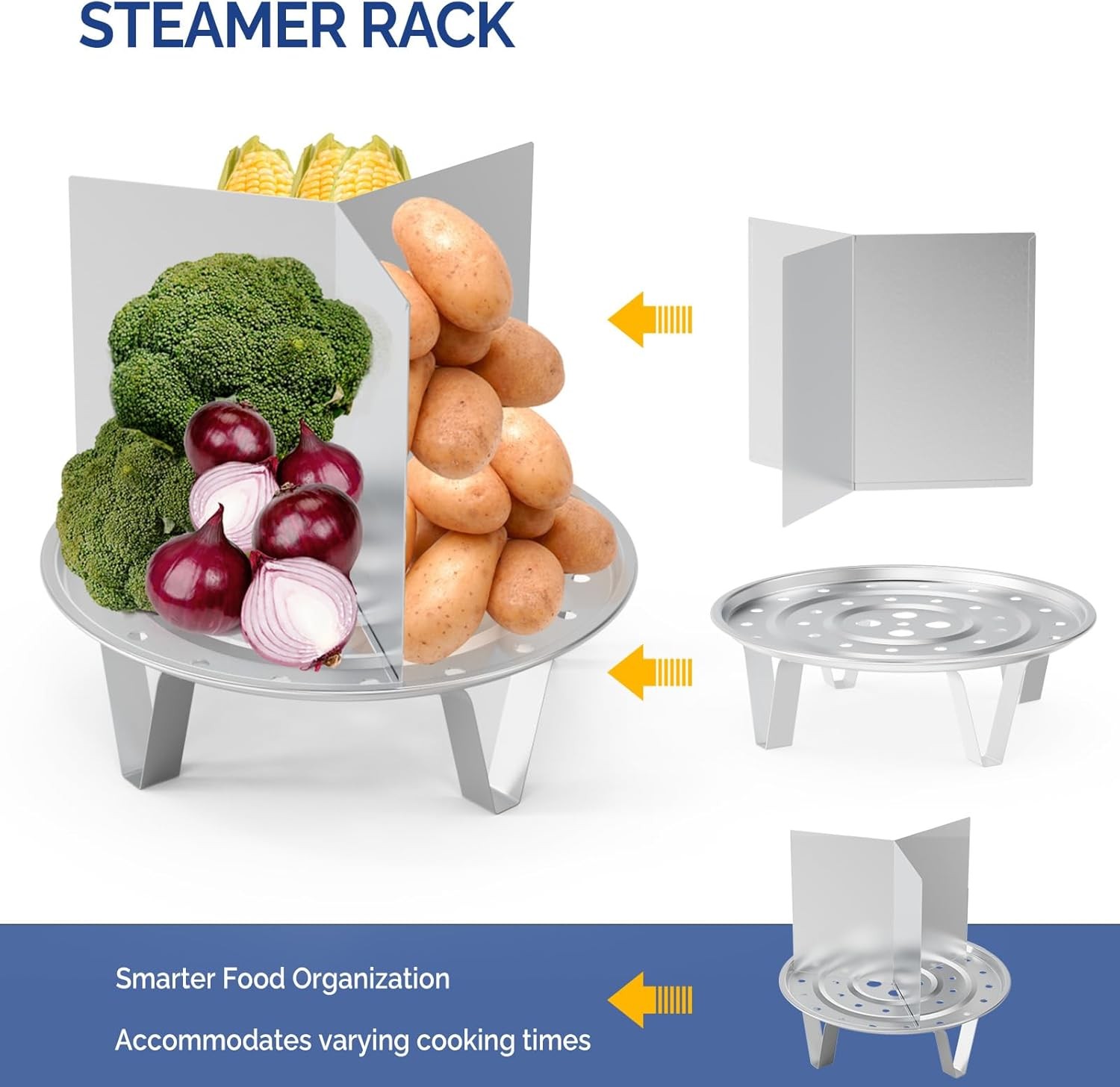 Steamer Pot with Spout and Divider for Tamales Seafood Boil for Family Gathering