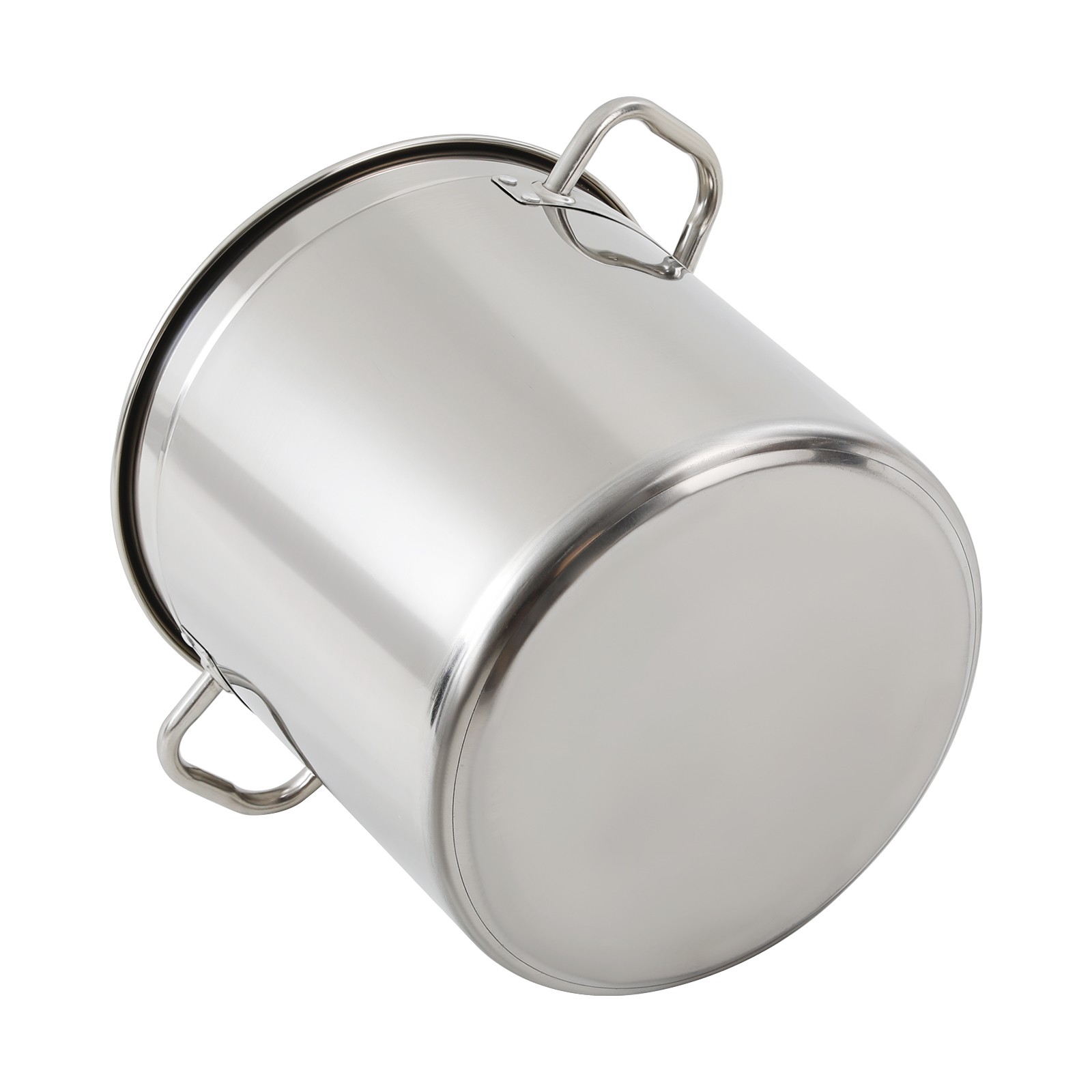 Deep Stainless Steel Stock Soup Pot With Lid Braising Simmering Stew Soup