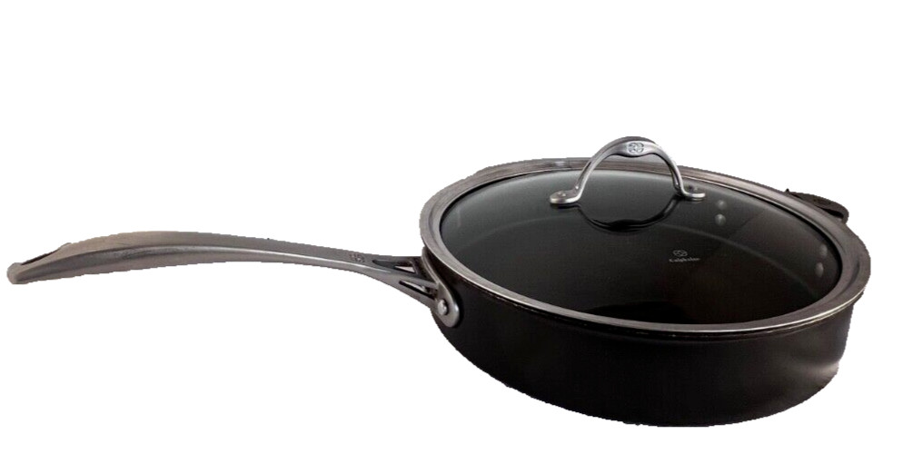 Calphalon 5 qt. Saute Pan Hard AnAluminum Nonstick Lid Matte Black 5005 Cookware