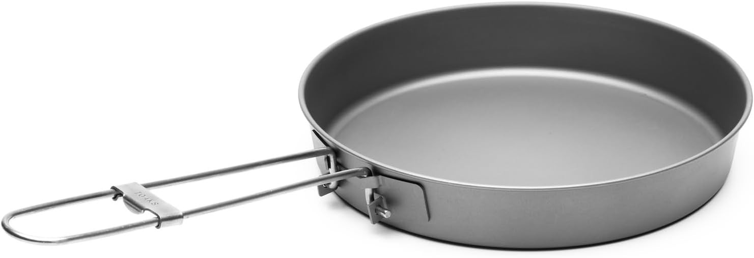 Titanium 6.5-Inch Camping Frying Pan – Lightweight, Durable, Foldable Handle