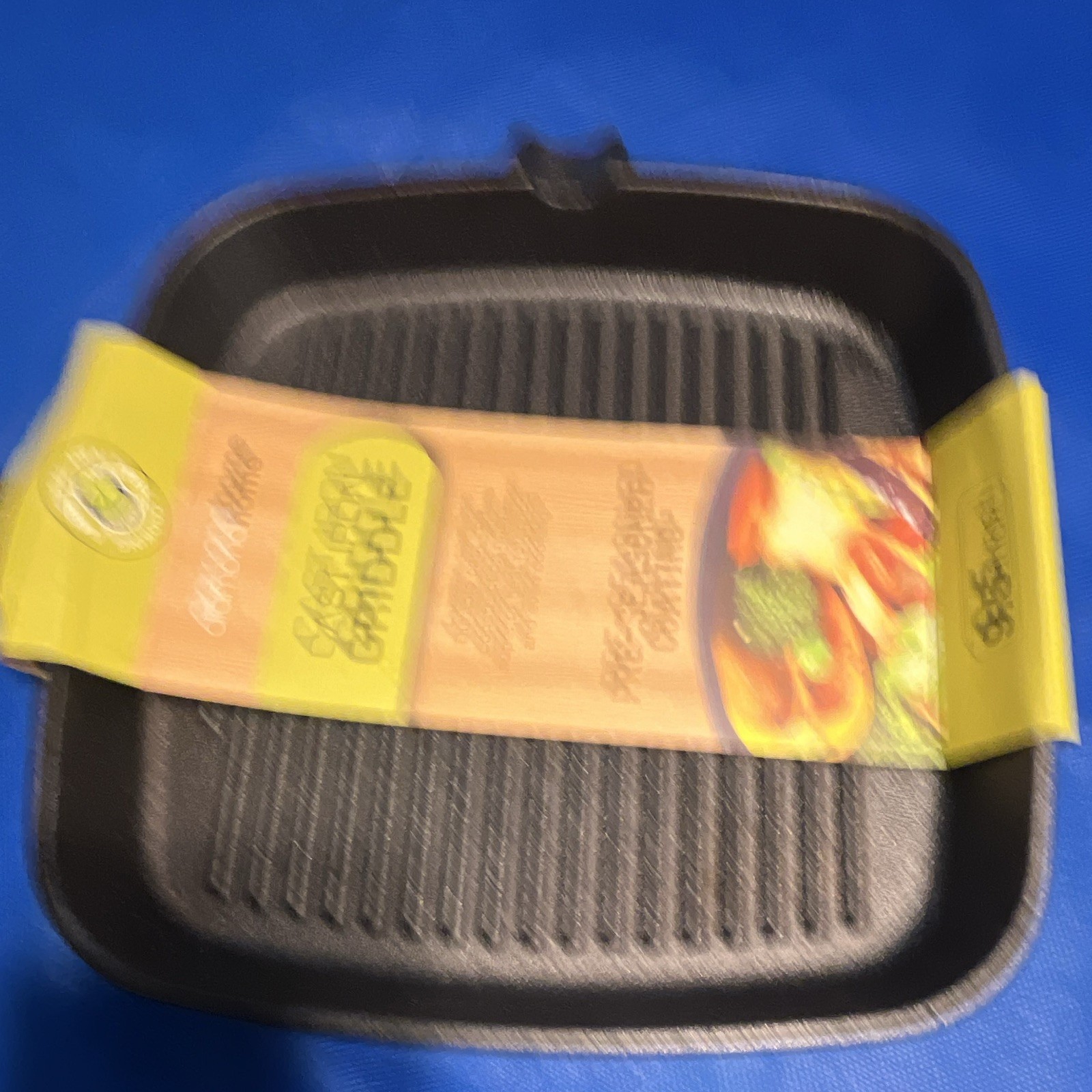 Diamondhome Cast Iron Griddle Pre-Seasoned Square 9.5in Gas/Electric