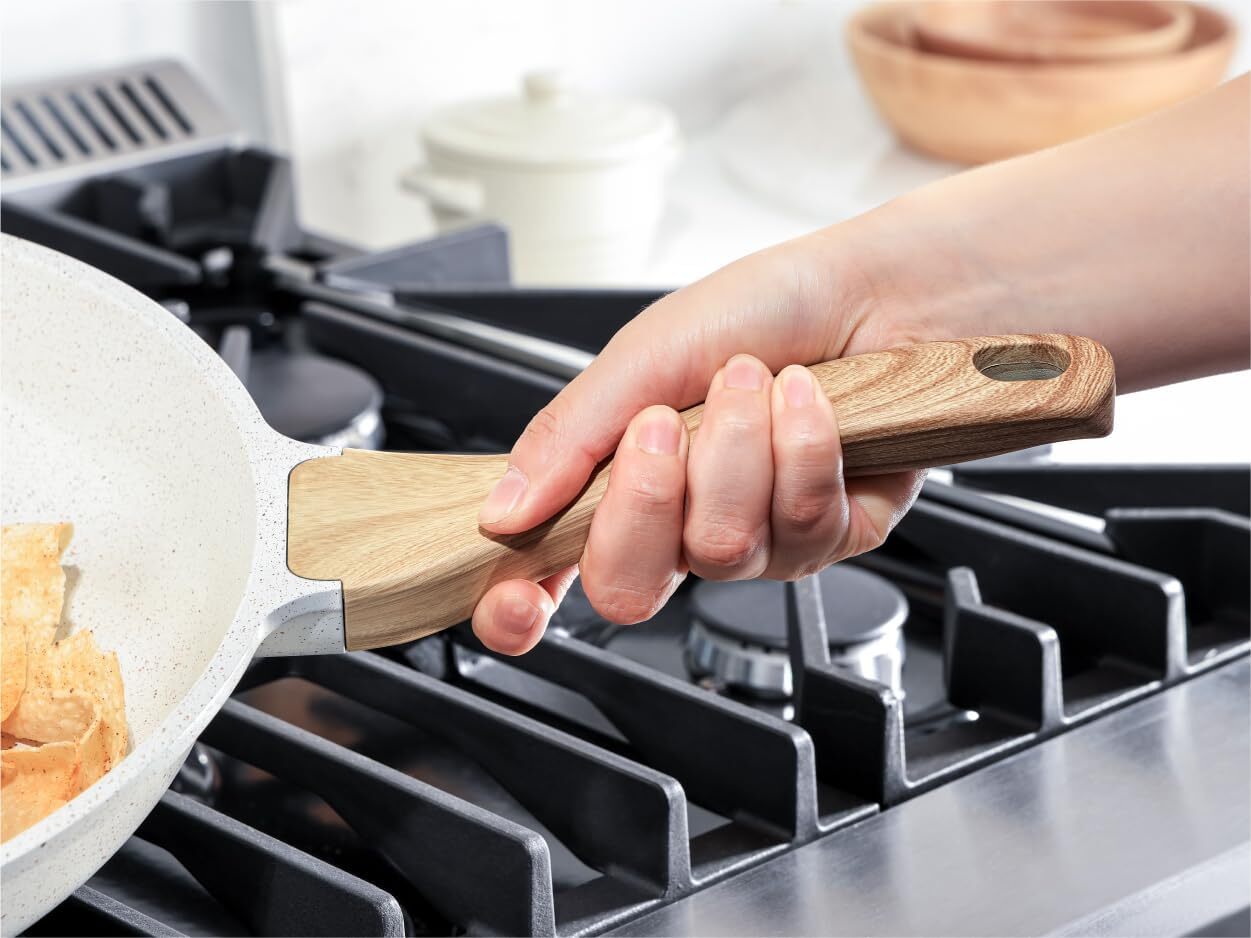 SENSARTE Nonstick Ceramic Saute Pan 12-Inch, Non-toxic Deep Frying Pan Skillet w