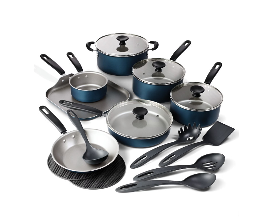 Tramontina Primaware 18-Piece Nonstick Cookware Set Blue