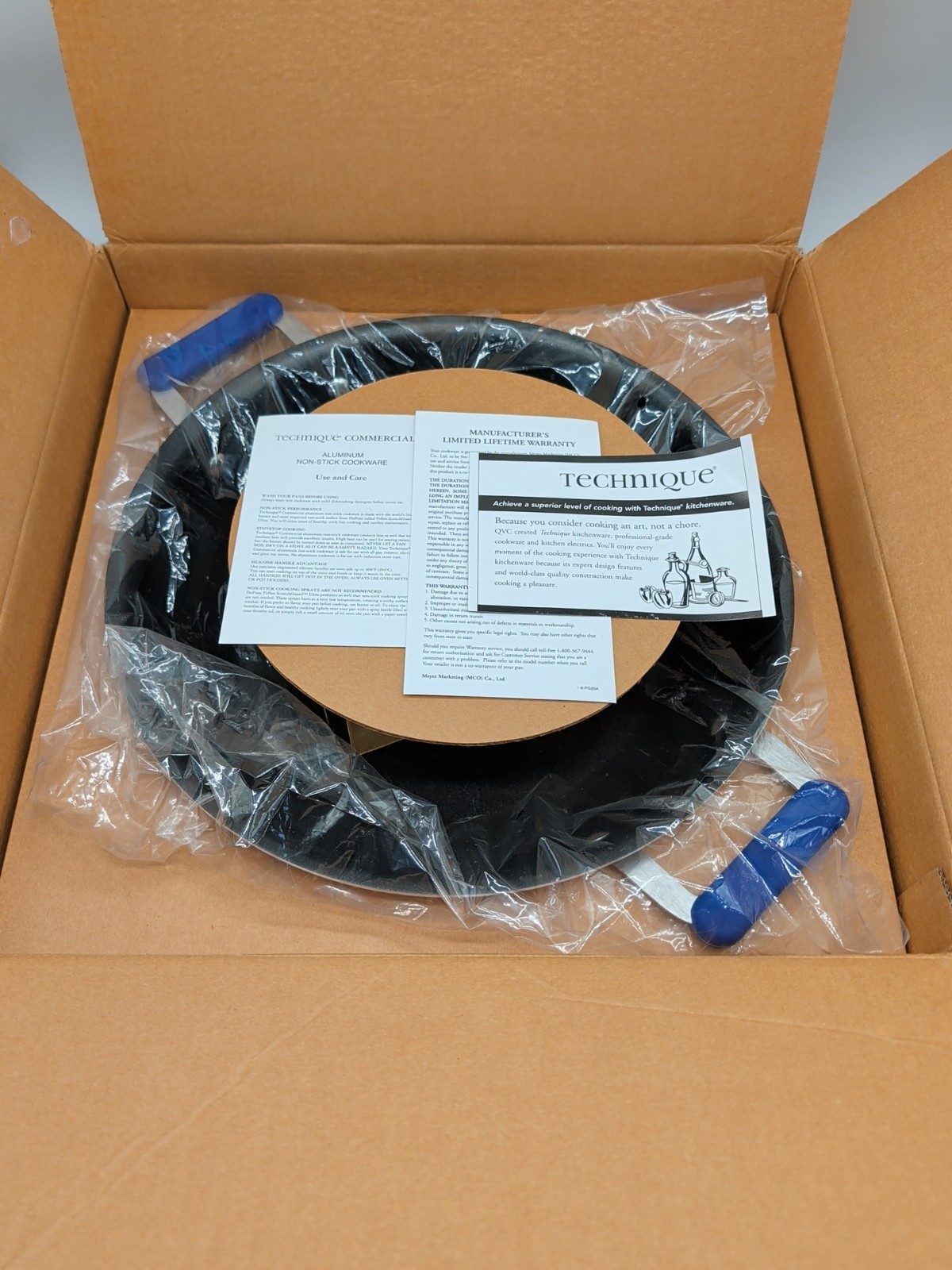 NOS Technique Large 14″ Commercial Aluminum Pan Double Handle