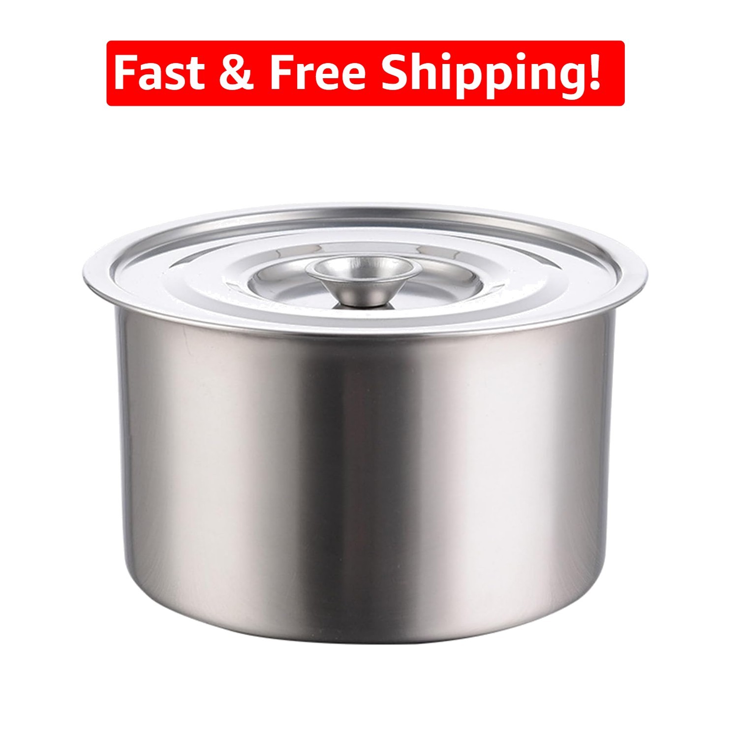 12cm Stainless Steel Stockpot with Lid – Versatile Cooking Pot for All Stovetops