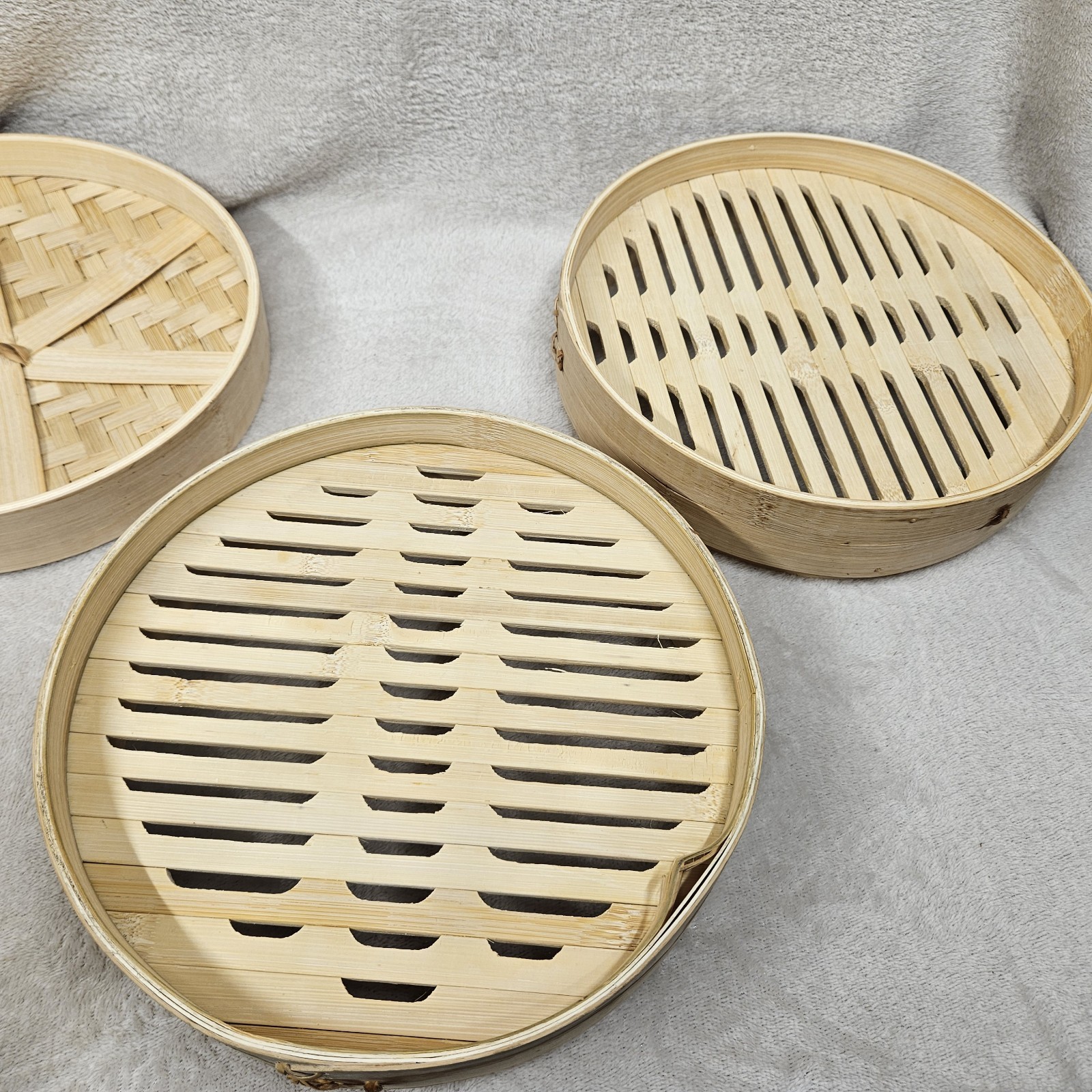 Bamboo Steamer Basket With Lid Vegetable Dumpling Streamer Two Tier