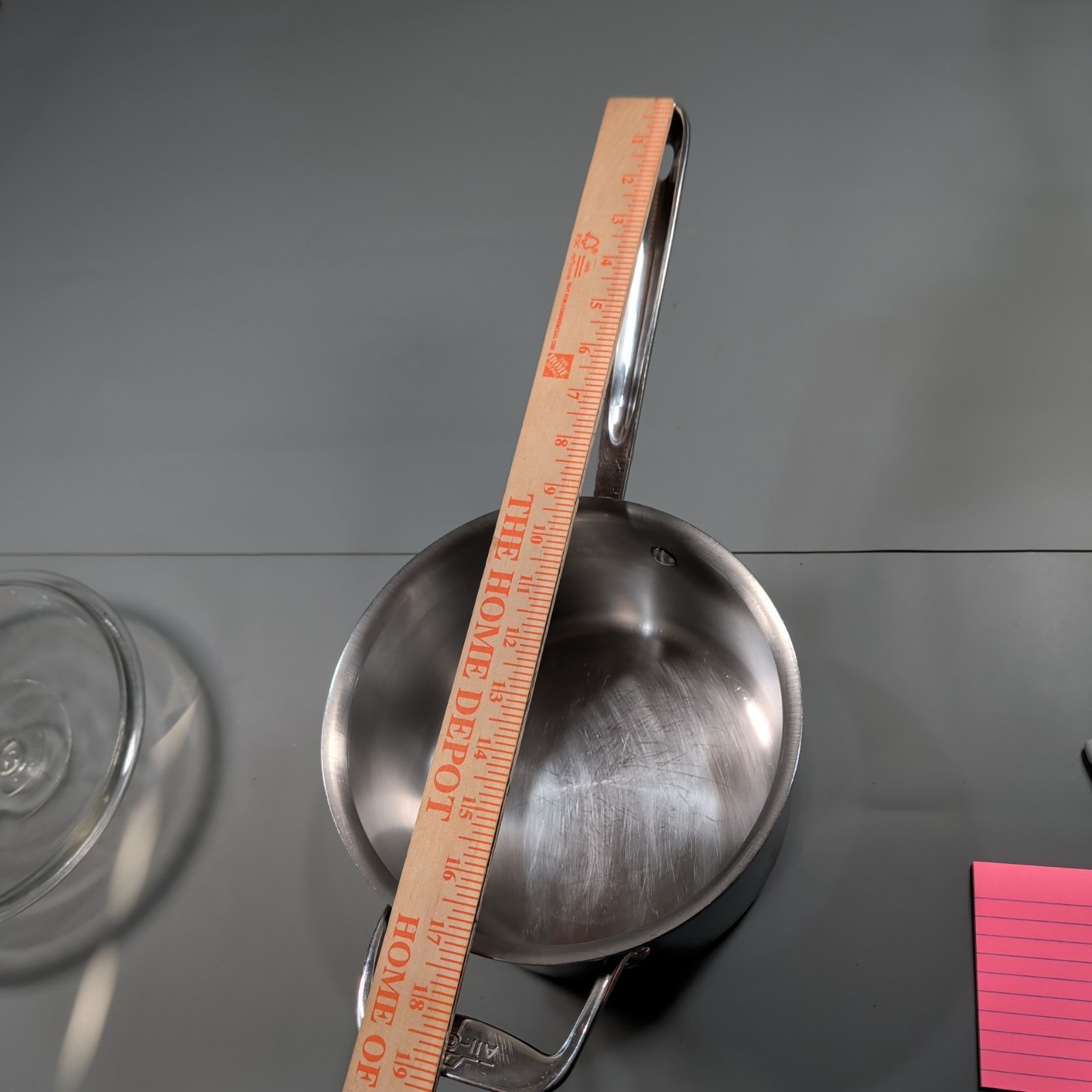 All-Clad D5 Stainless Steel 4 Qt Saucepan w/ Replacement Glass Lid USA