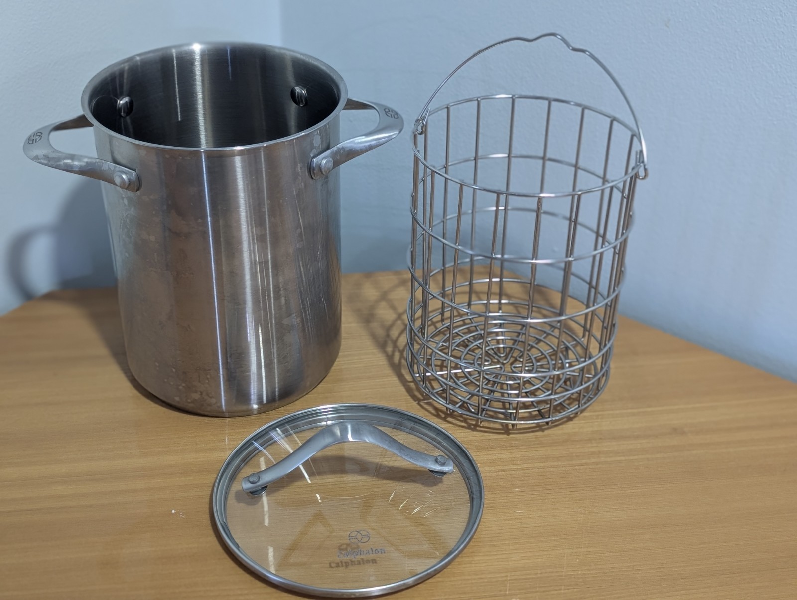 Calphalon Contemporary Stainless 3 Piece Asparagus Steamer Pot