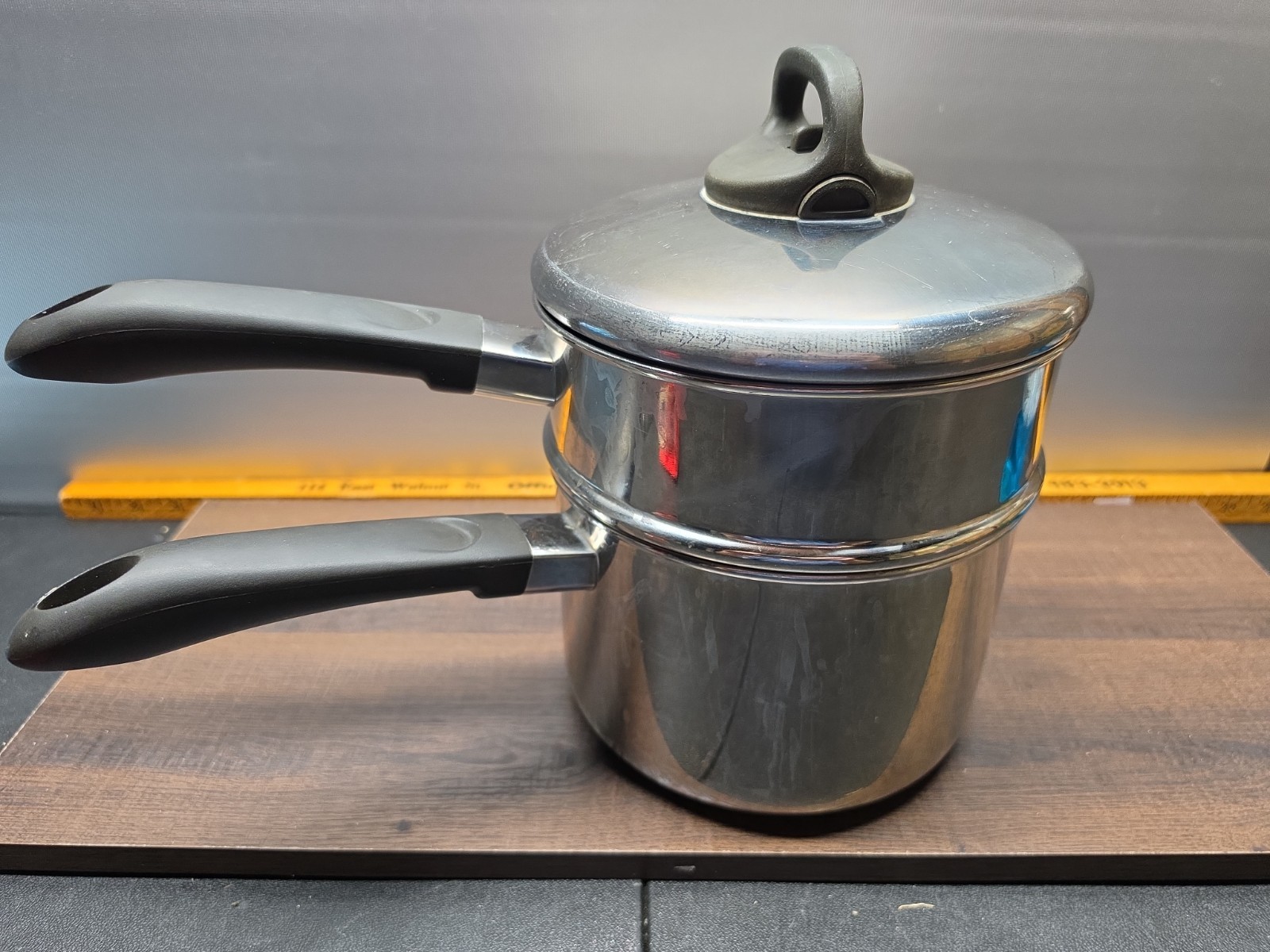 Revere Ware Stainless Steel Vented Lid 3 Quart Saucepot W Steamer Insert