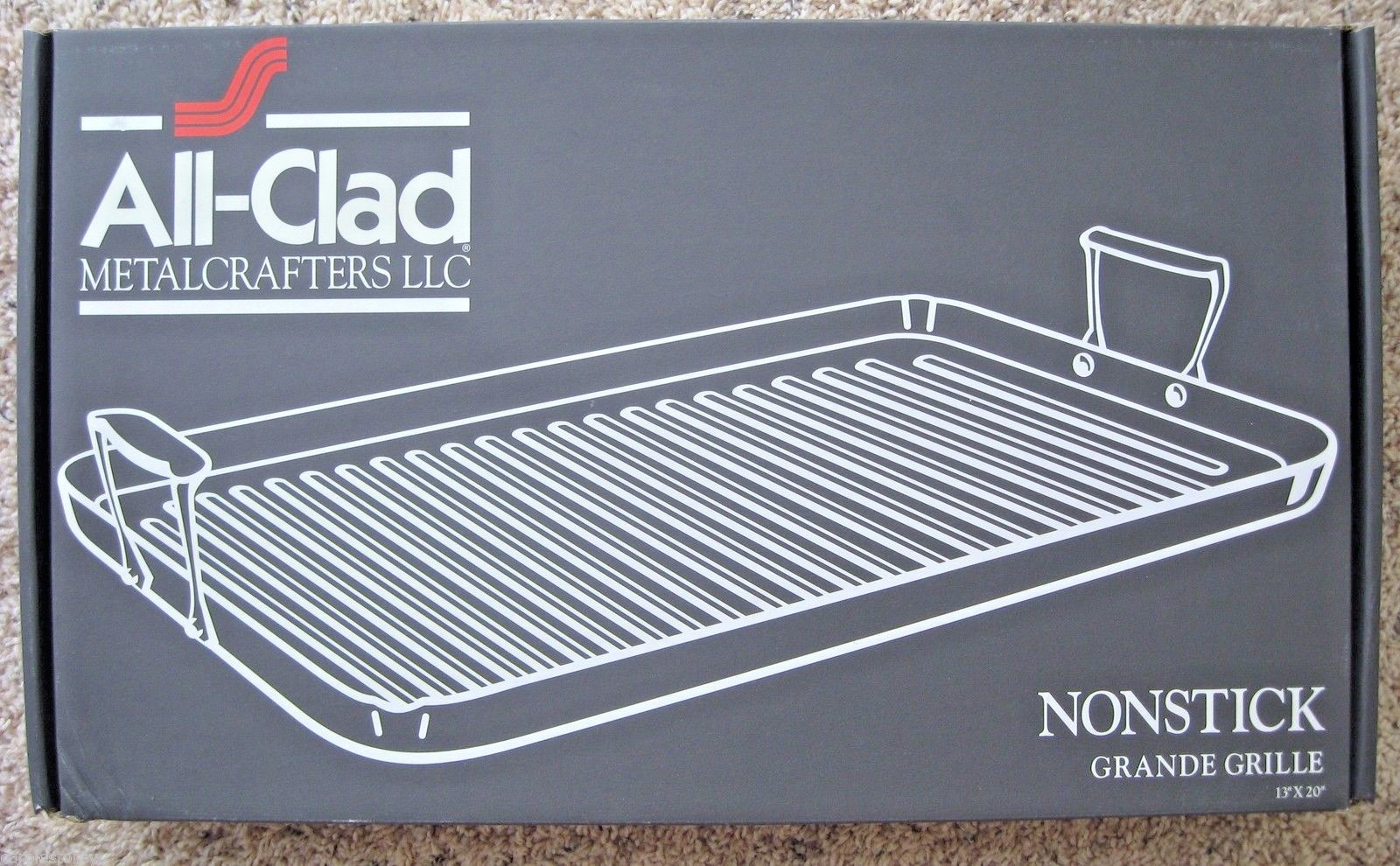 ALL-CLAD Nonstick 13″ x 20″ GRANDE GRILLE/GRILL 3013NS/RED MITTS Alum BONUS GIFT