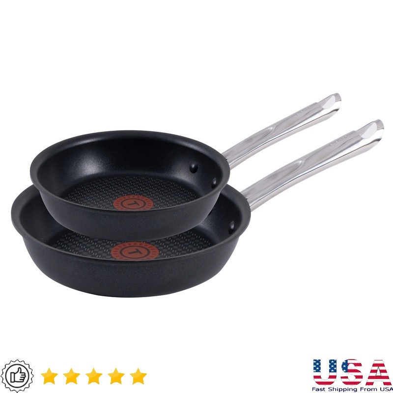 Non-Stick Frypan Set 10in 11.5in Titanium Cookware Oven Safe Induction Friendly