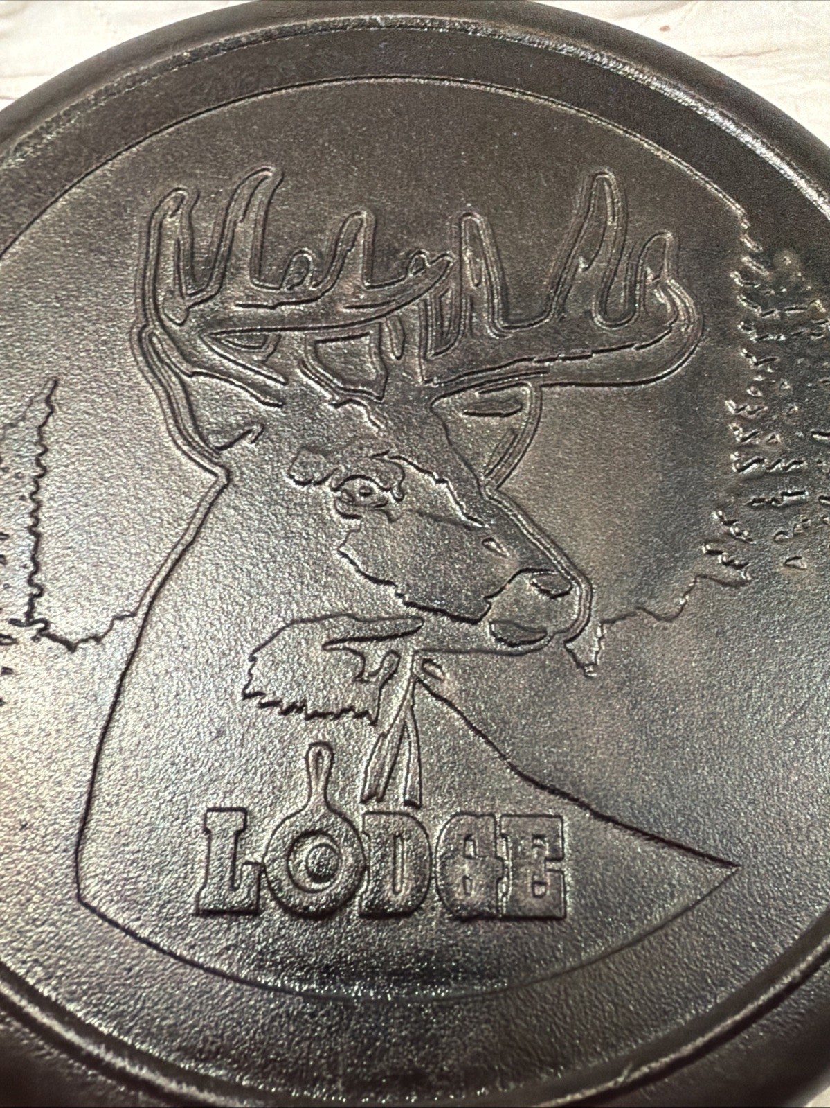 Lodge Wildlife Series-10.25″ Cast Iron Skillet with Deer Scene, 10.25″, Black