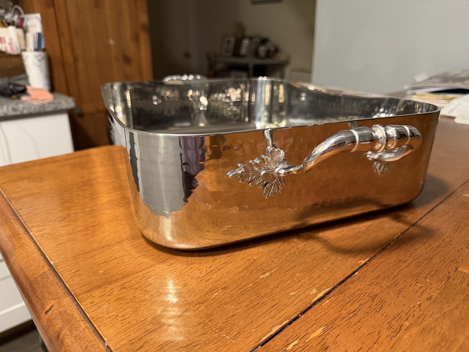 NEW RUFFONI Opus Prima Hammered Roasting Pan 38CM Stainless Steel OPR3809X