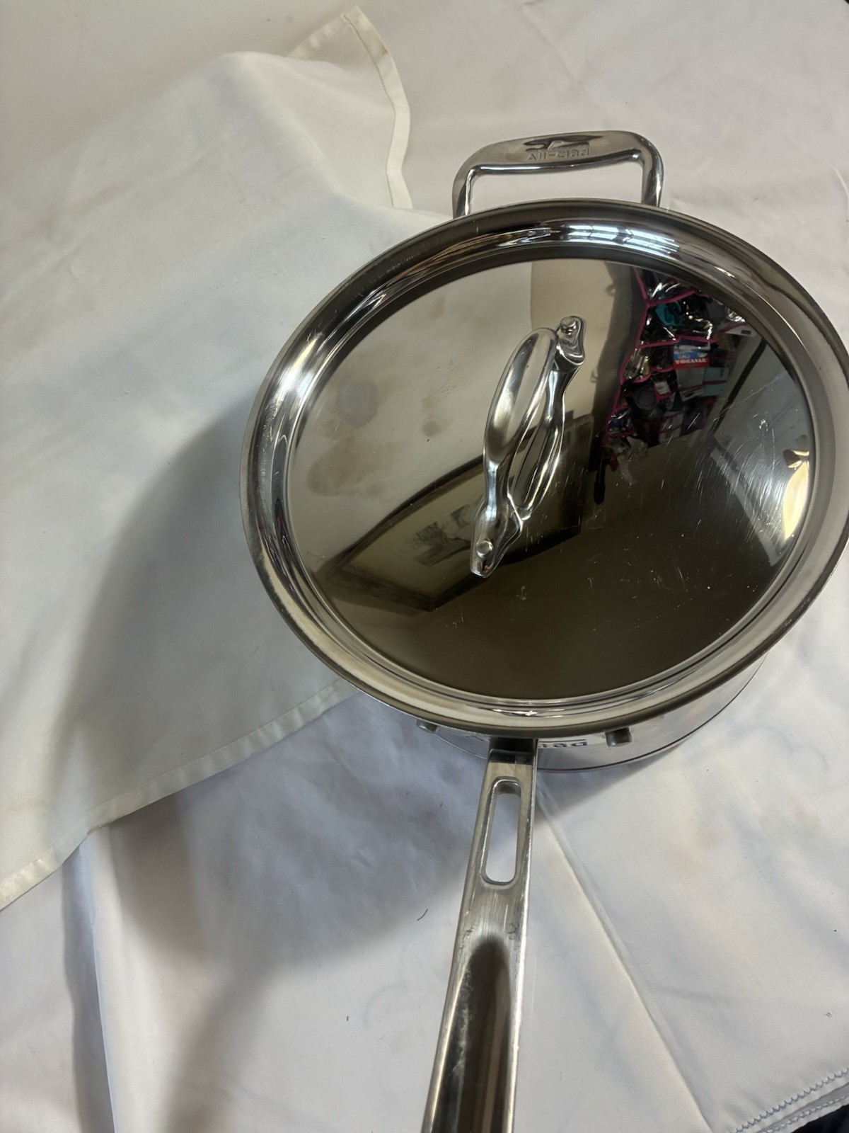 ALL CLAD COPPER CORE 4 QT SAUCE PAN WITH LID