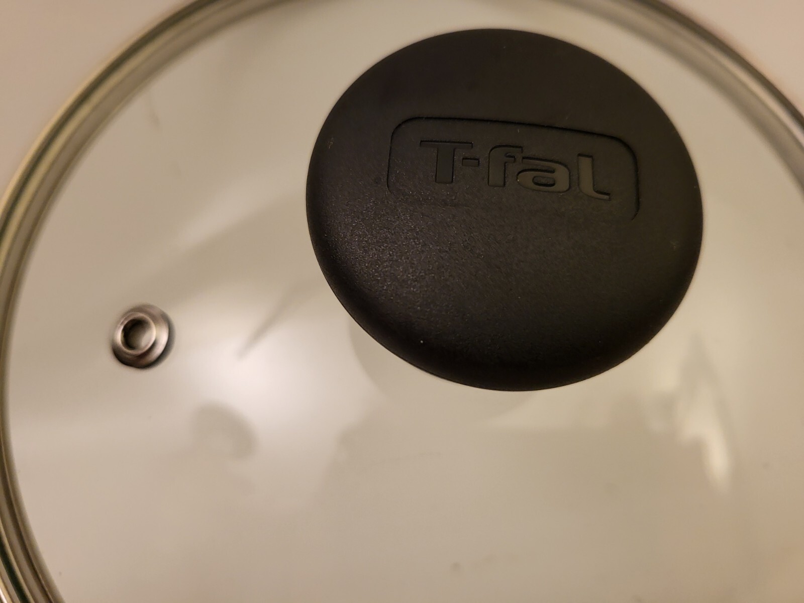 T-Fal TFAL 7″ Vented Glass Replacement Part Lid Top w/ Black Knob / Handle