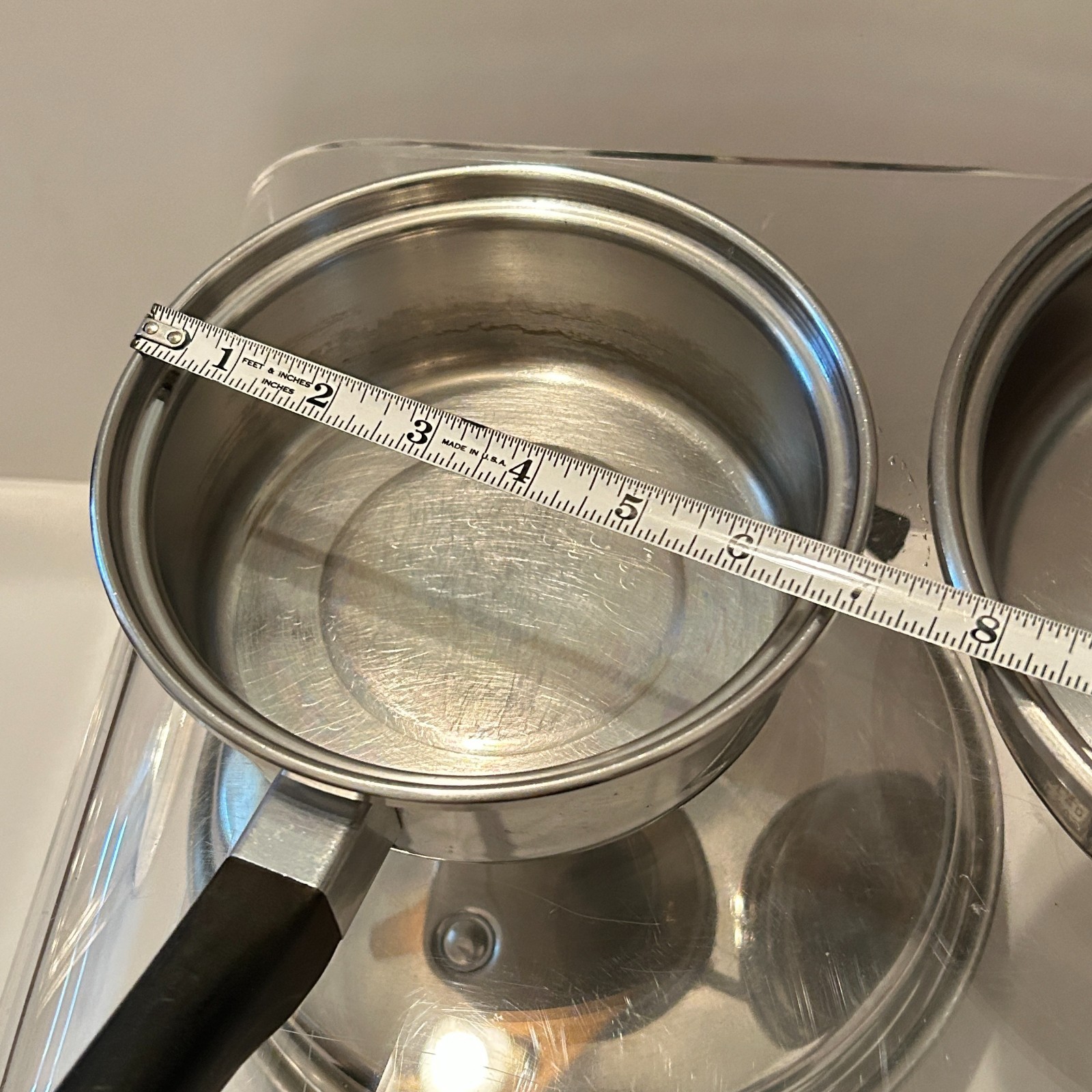 12 Piece Saladmaster Pots & Pans Lot Tri-Clad Stainless Vapo Lids Egg Poacher