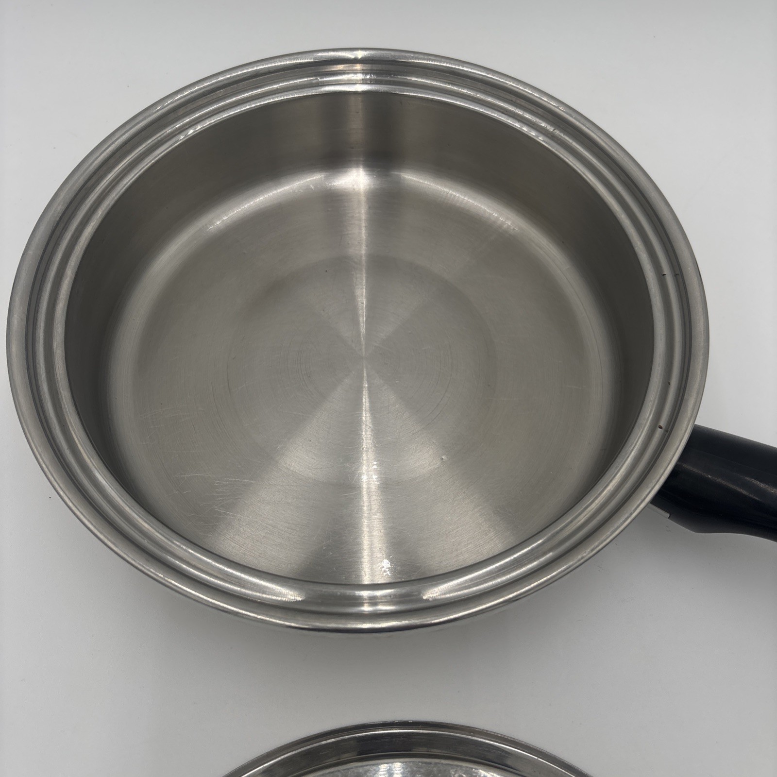 VINTAGE Kitchen Craft 1.5 Qt 9″ 5 Ply Multi-Core Stainless Saucepan/Skillet
