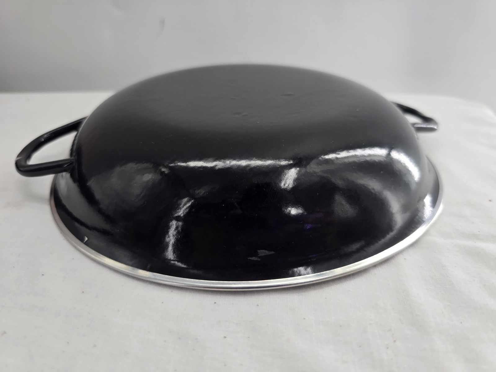 VTG Mid Century Modern Yugoslavian Emo Celje 3-Piece Enamel Nesting Sauté Pans