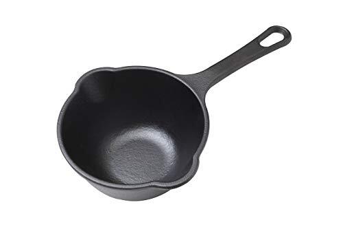 Cast Iron Sauce Pan. 0.45qt Sauce Pot Seasoned with 100% Kosher Certified Non-GM