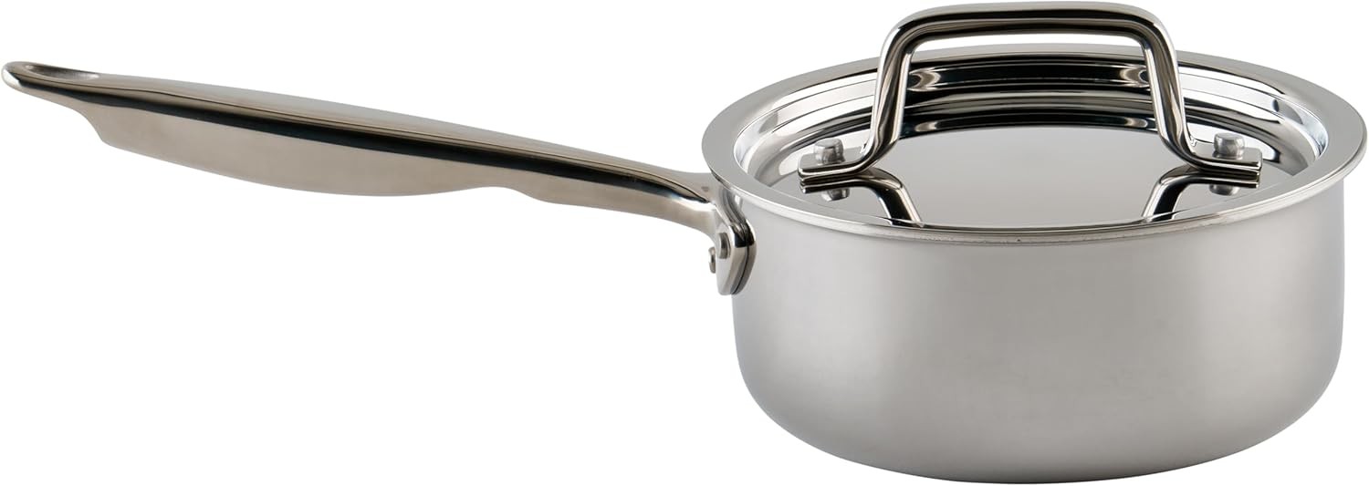 WINCO Tri-Ply Sauce Pan, 1-1-2-quart, Silver