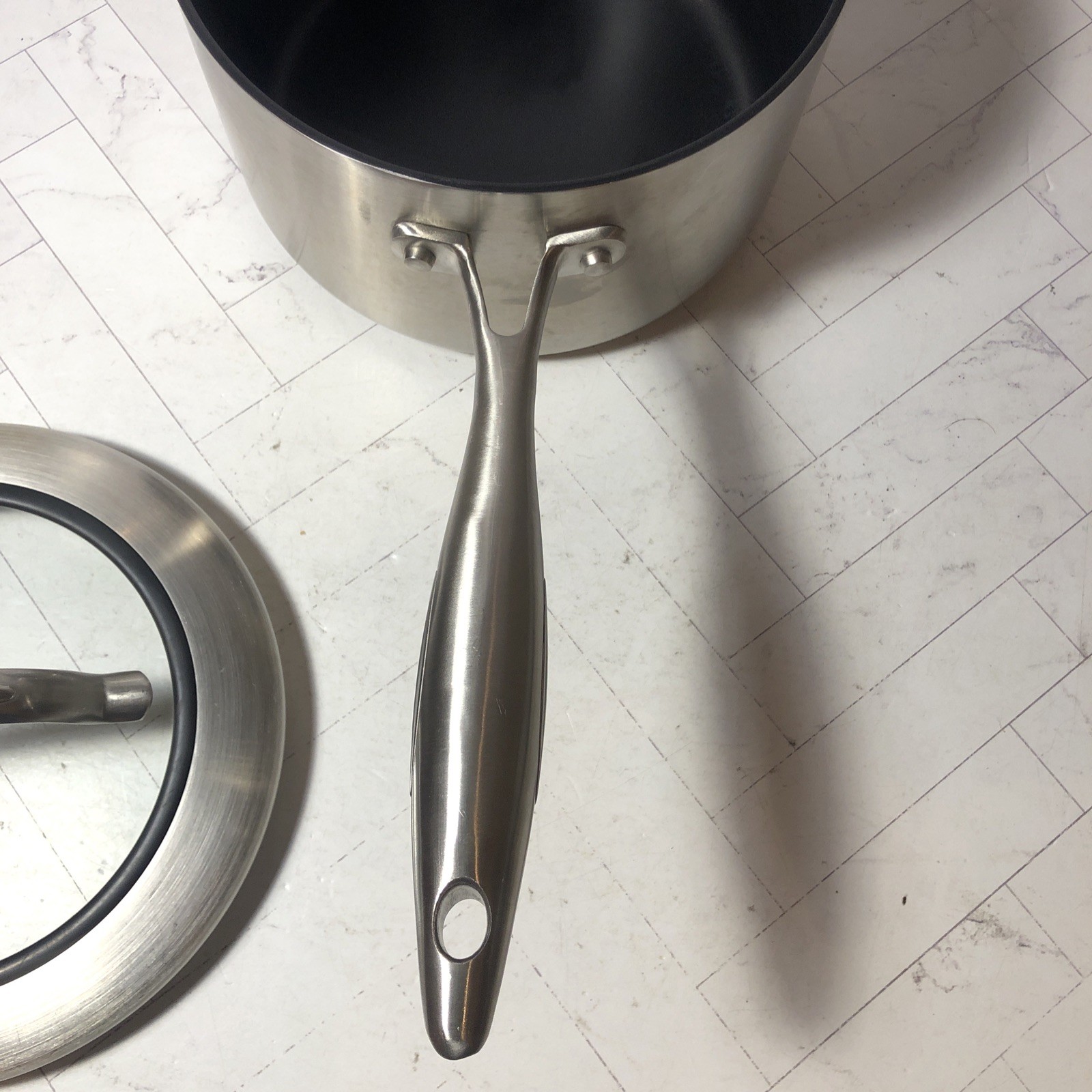 Scanpan Ctx M-03 3.25 Quart Sauce Pot Ceramic Titanium Induction w Lid CLEAN