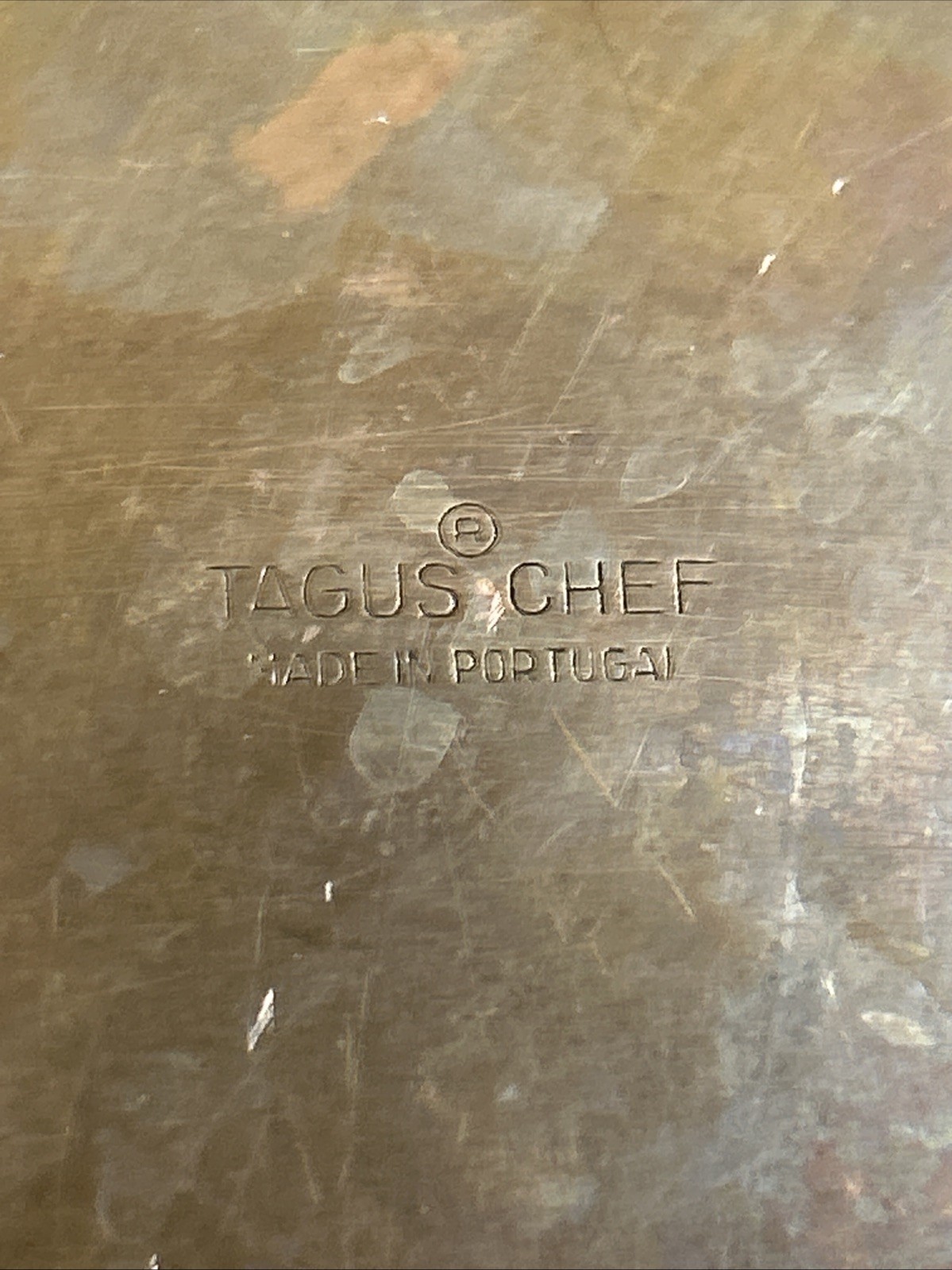 Vintage Tagus Copper Frying Pan Skillet Brass Handle 8.25″ Portugal Cookware